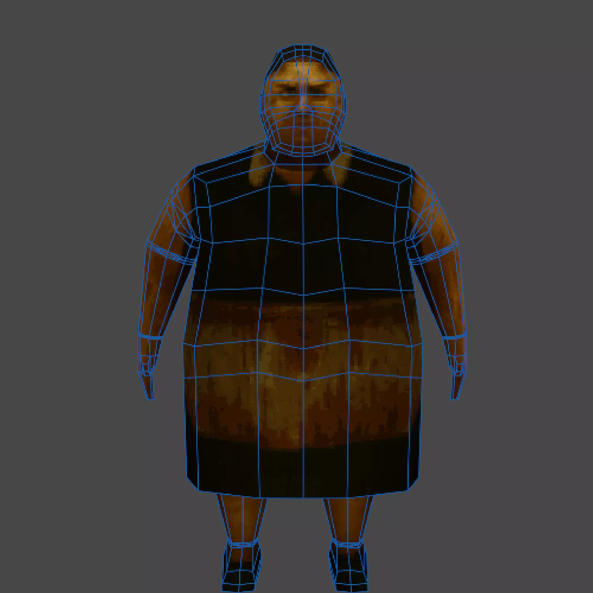 Low Poly PS1 Retro Scary Maid Character FBX OBJ GLB Low-poly 3D model_6