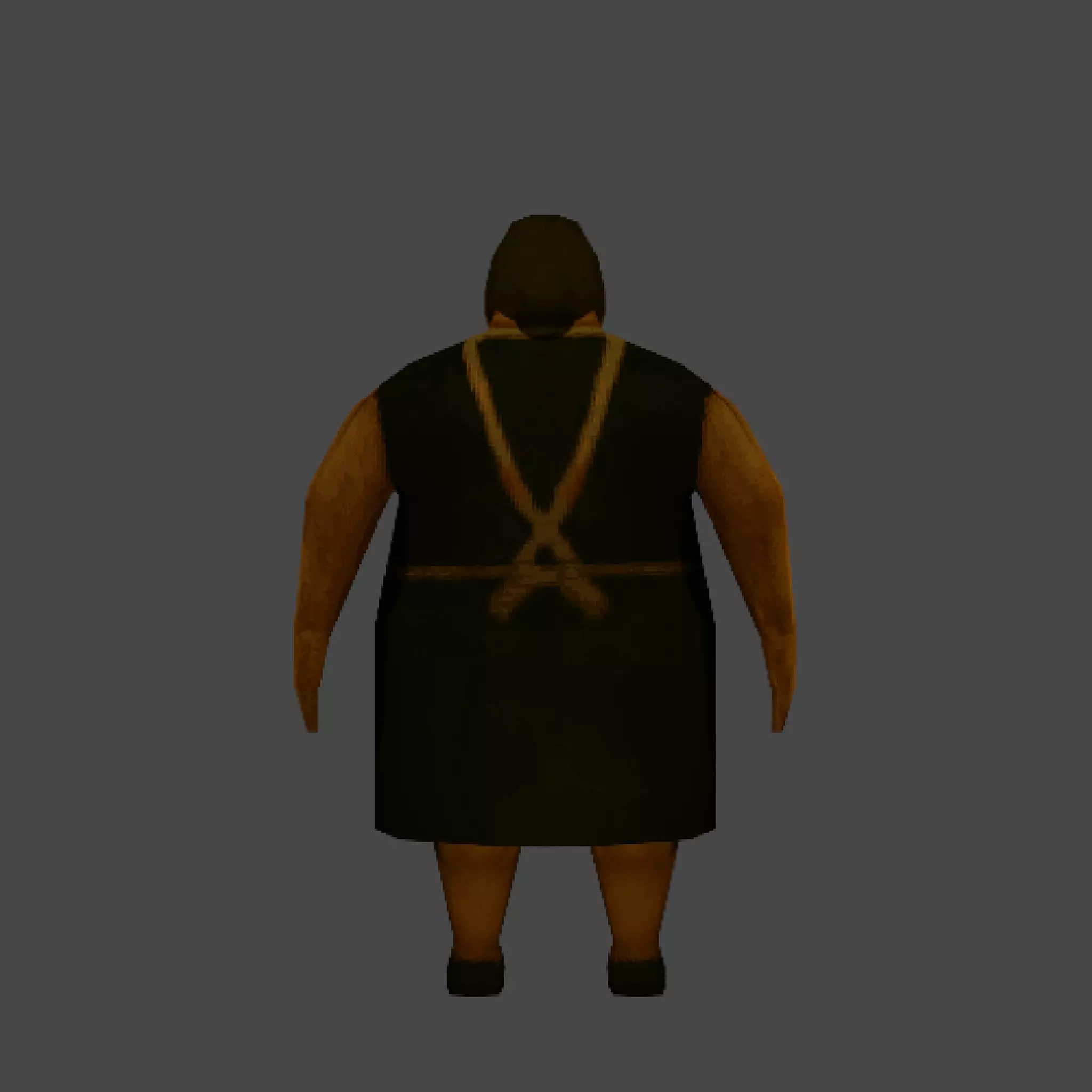 Low Poly PS1 Retro Scary Maid Character FBX OBJ GLB Low-poly 3D model_2