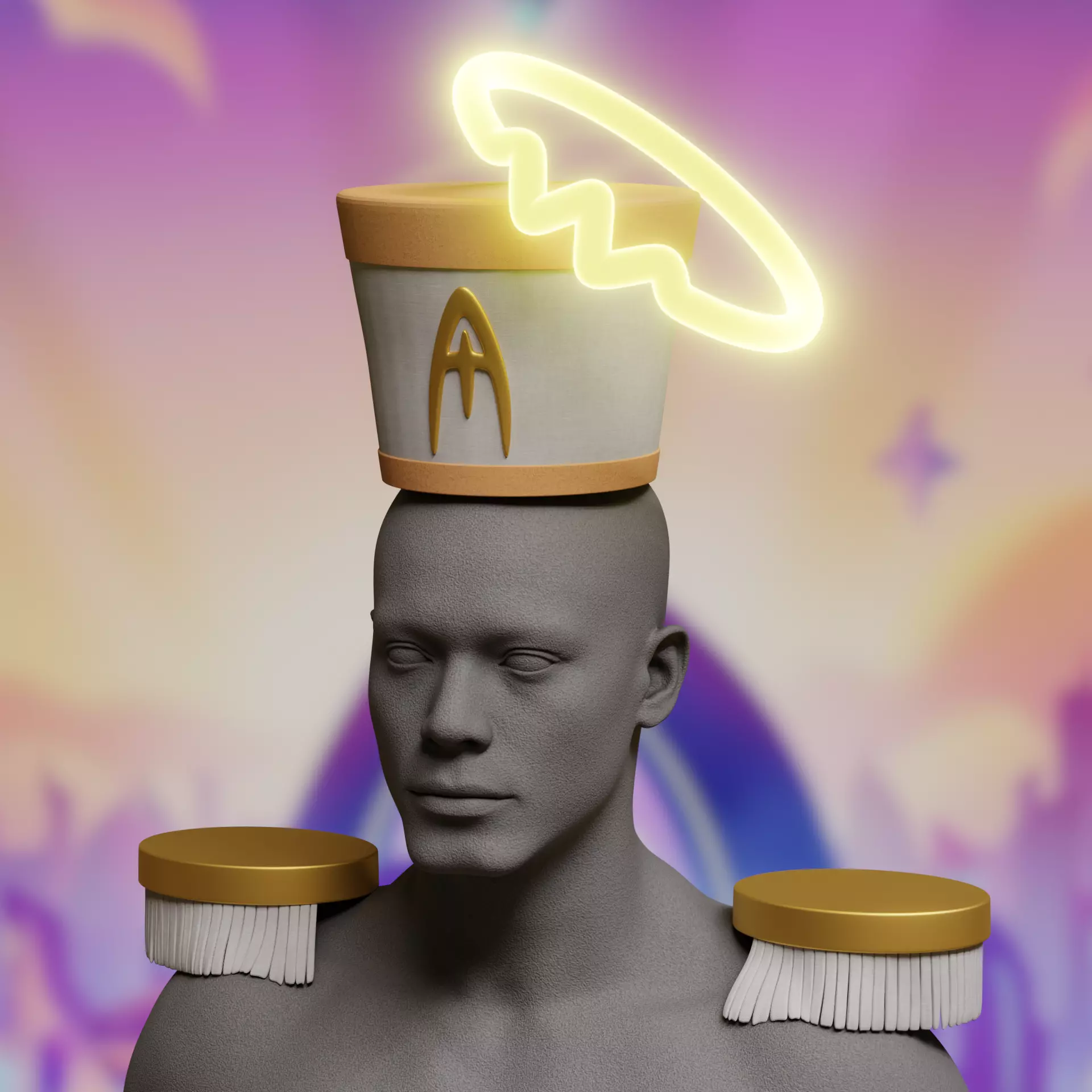 Abel Halo cosplay kit Hazbin Hotel cosplay 3D print model_6