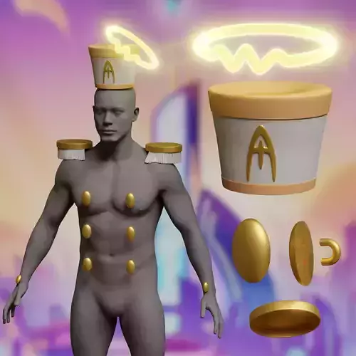 Abel Halo cosplay kit Hazbin Hotel cosplay 3D print model Abel Halo cosplay kit Hazbin Hotel cosplay 3D print model