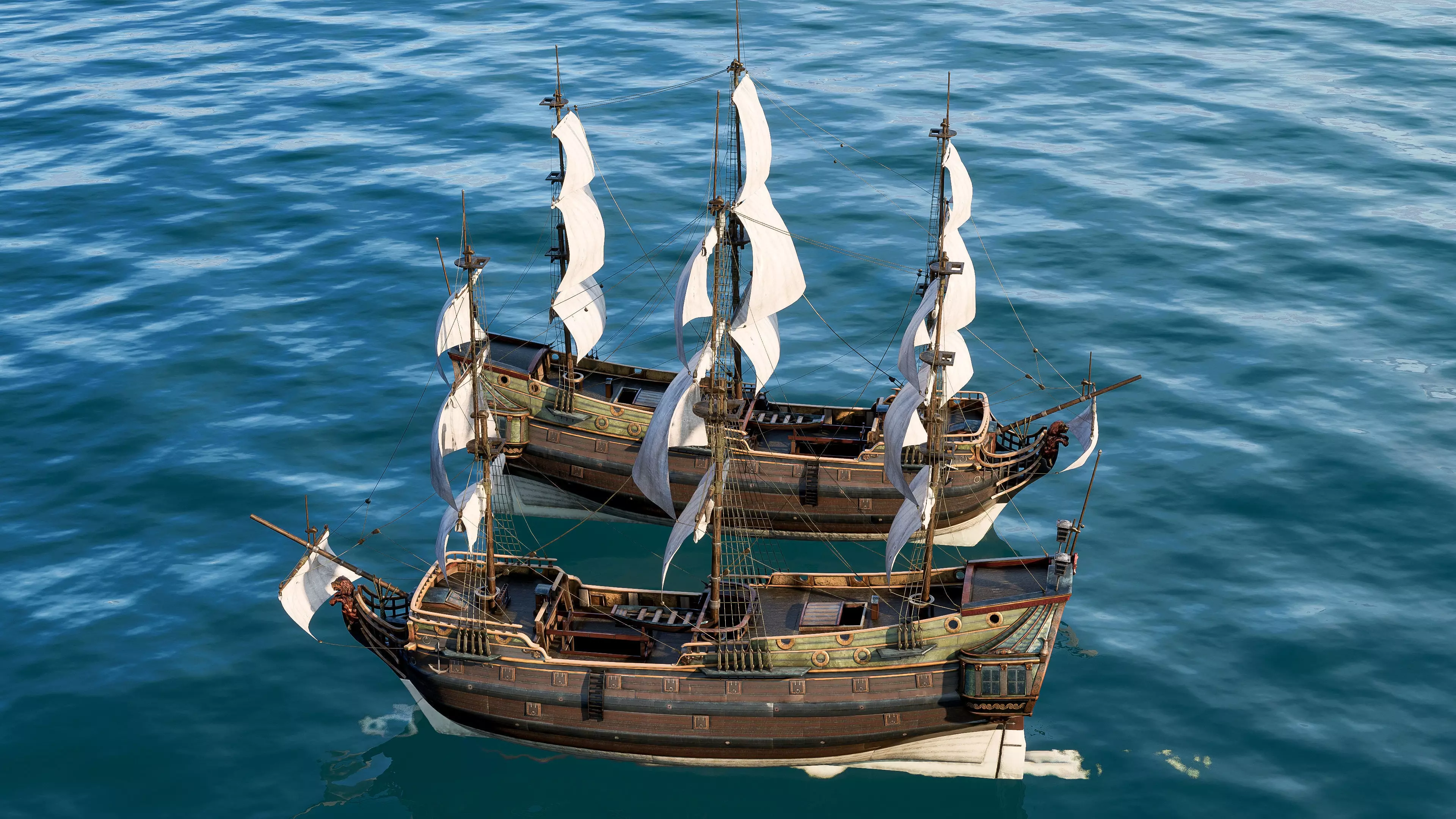 Pirate ship Low-poly 3D model_15