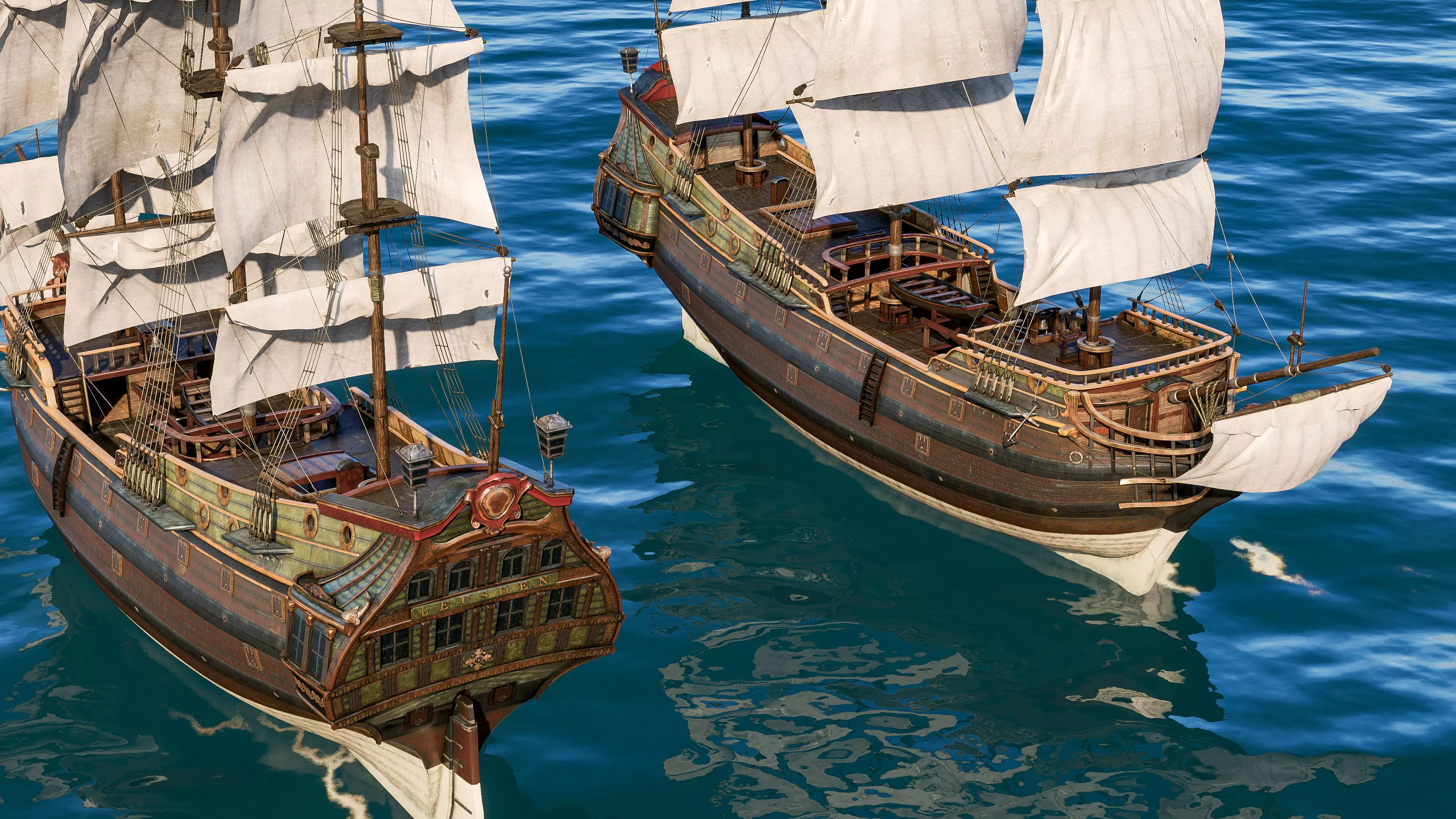 Pirate ship Low-poly 3D model_2