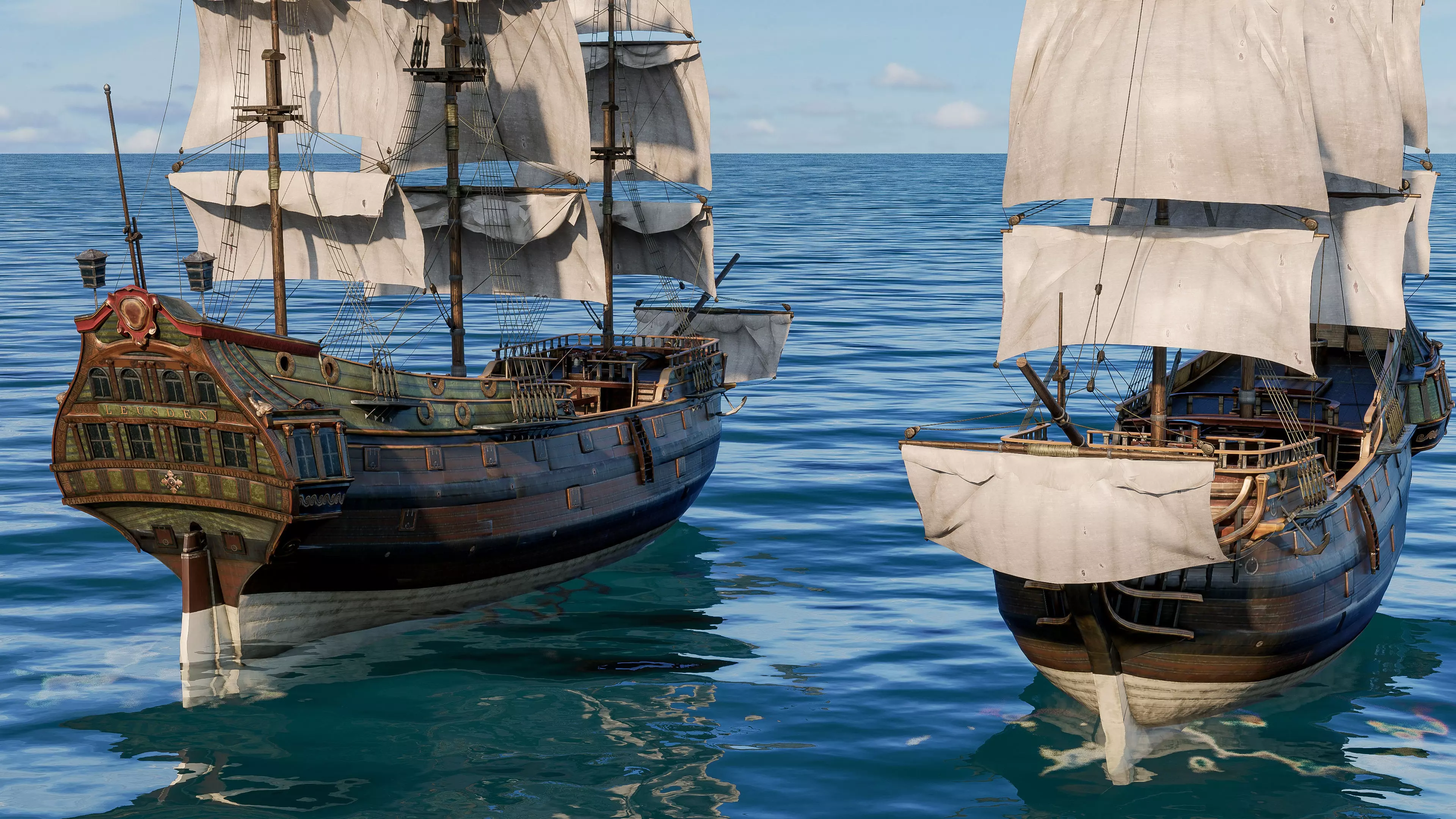 Pirate ship Low-poly 3D model_10