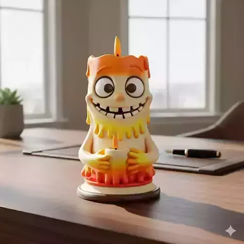 Melted candle carton