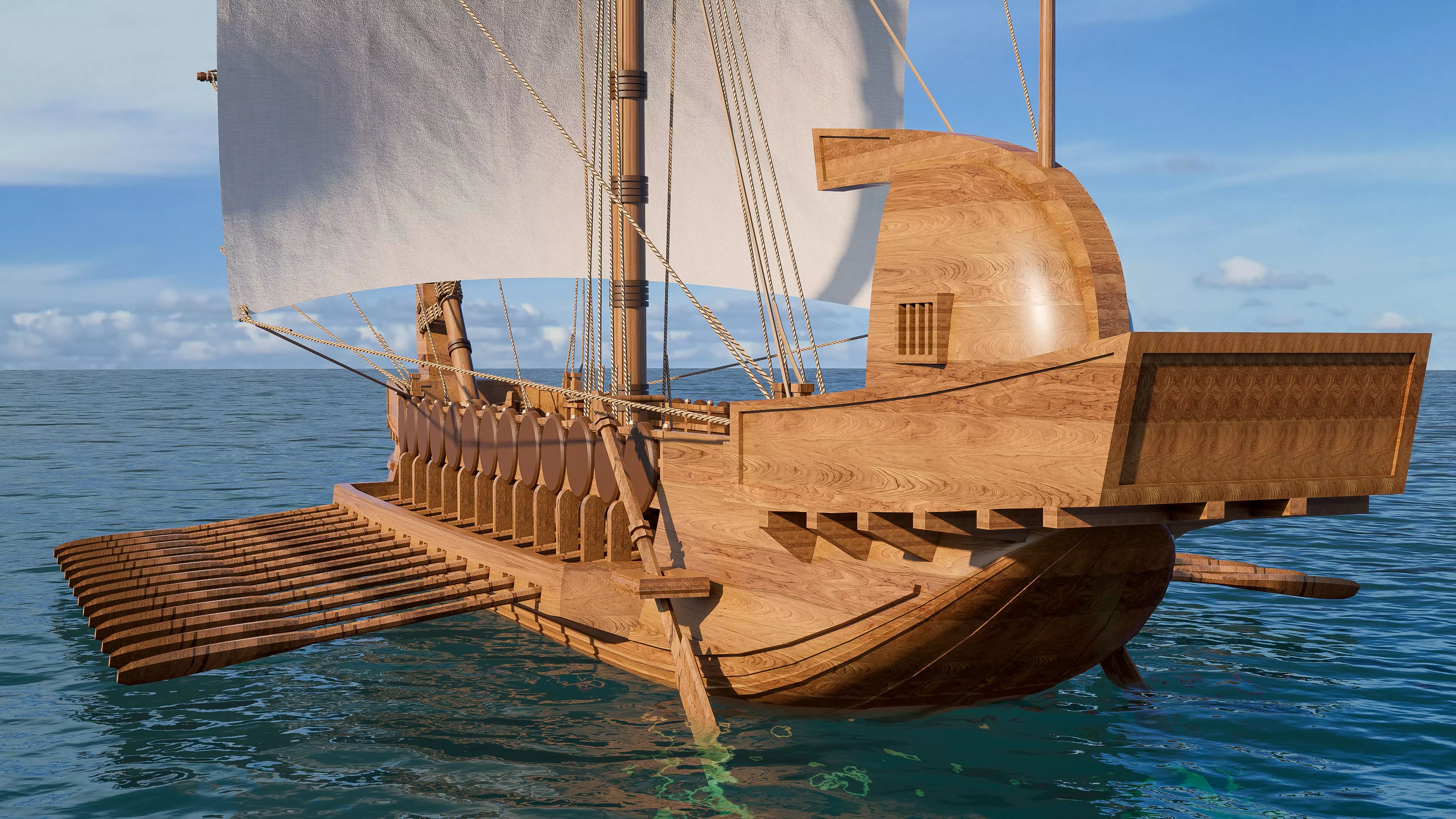 Sailboat 1 Low-poly 3D model_6