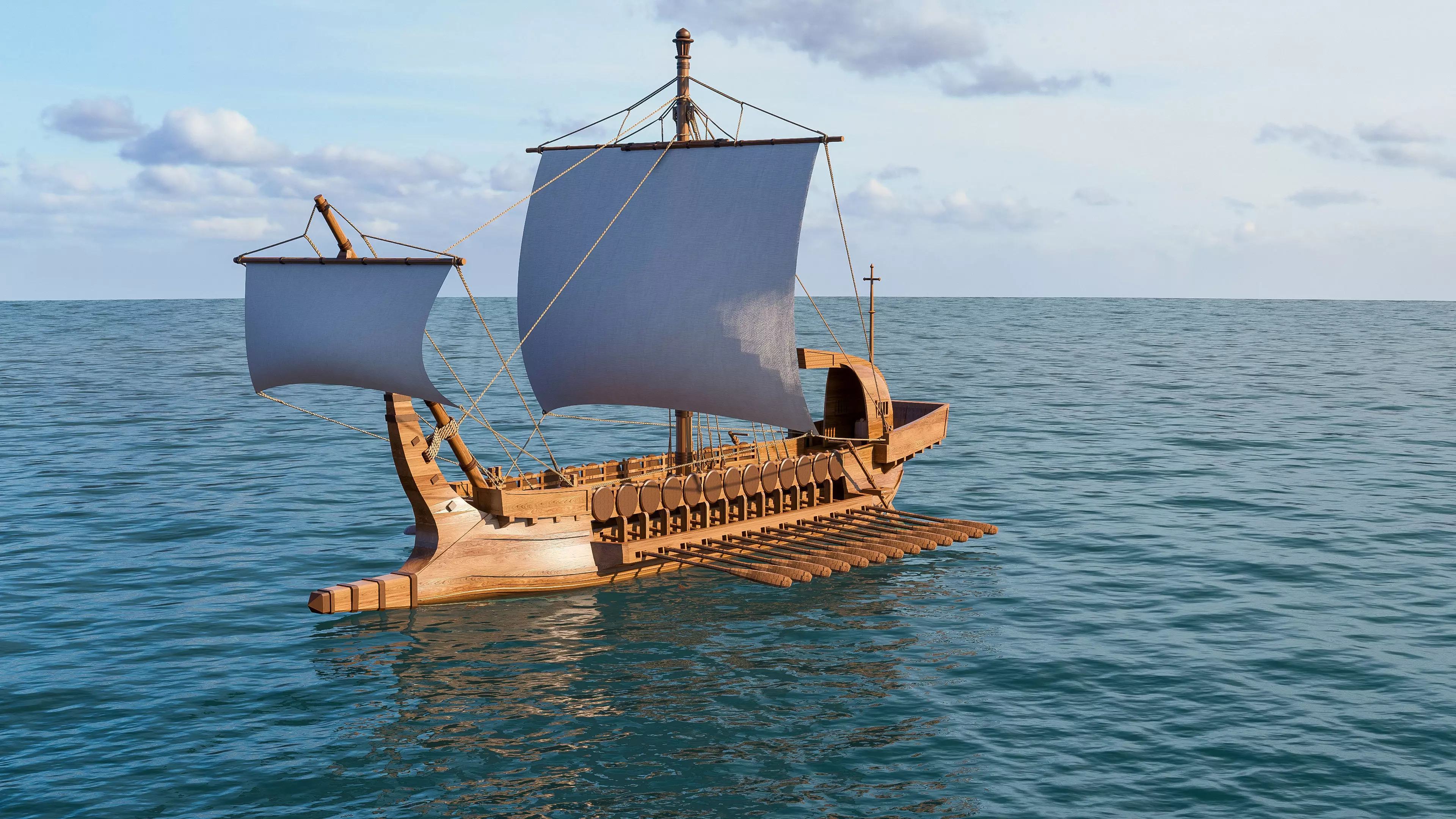 Sailboat 1 Low-poly 3D model_16