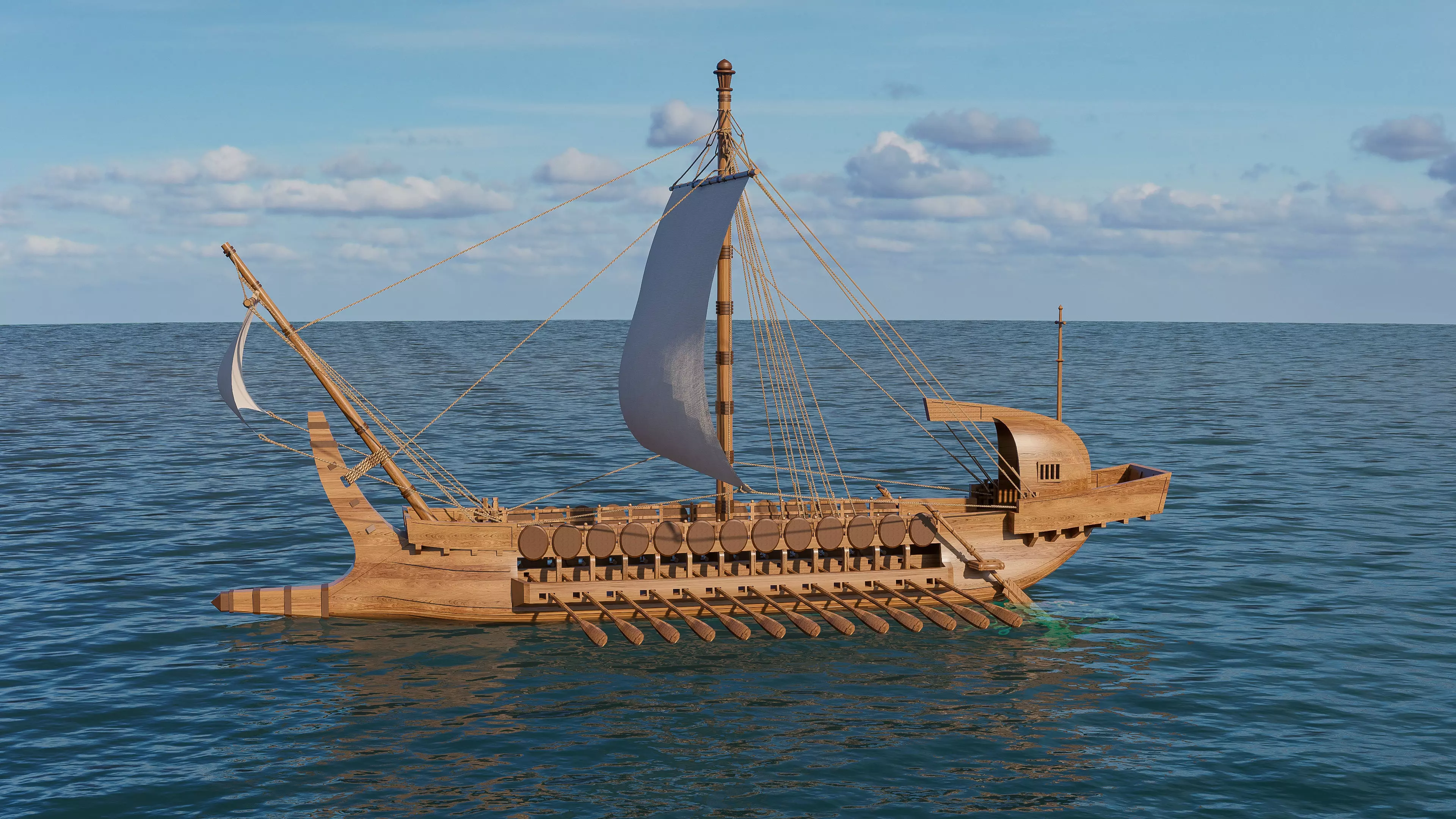 Sailboat 1 Low-poly 3D model_17