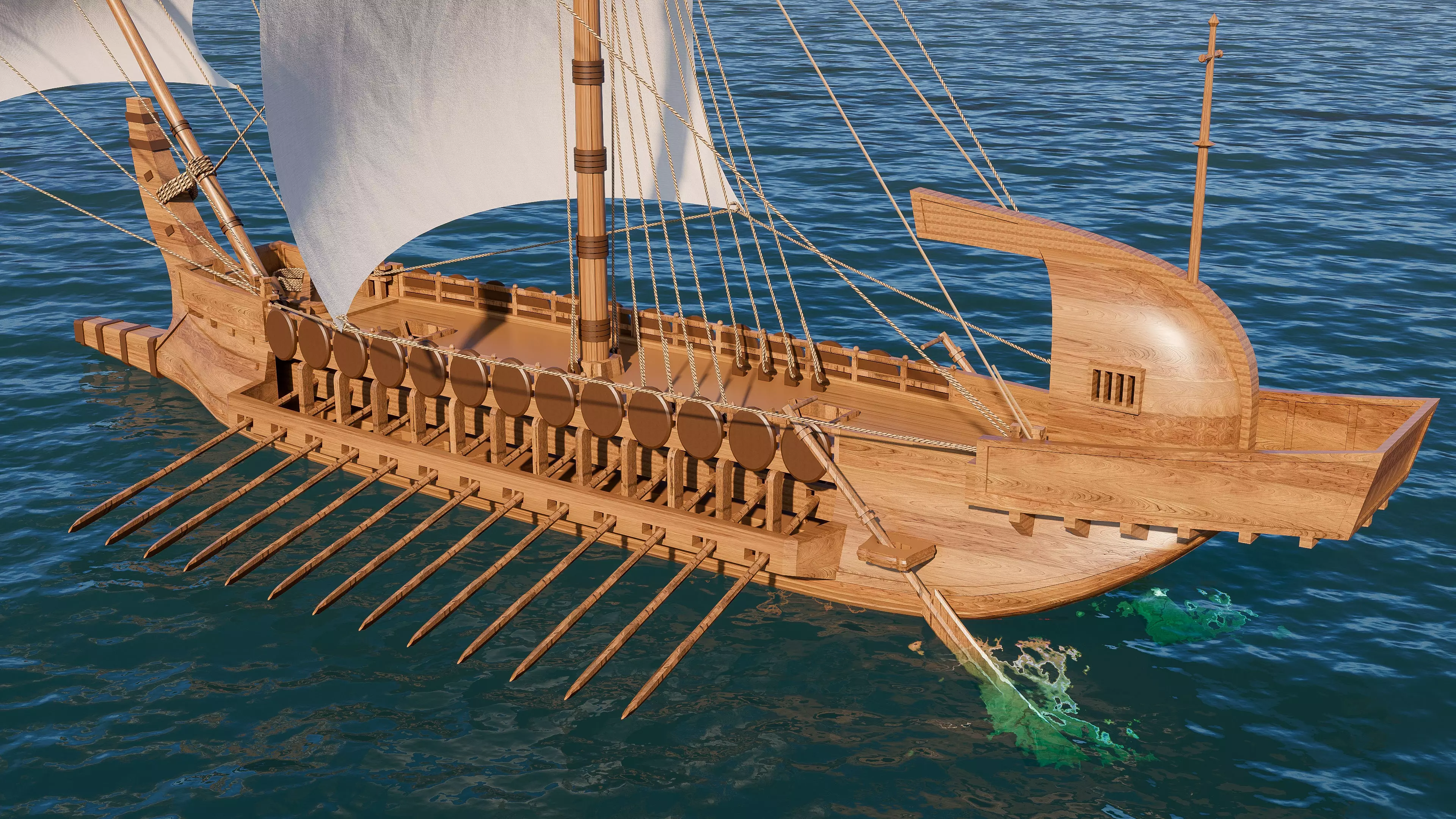 Sailboat 1 Low-poly 3D model_9