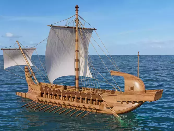 Sailboat 1 Low-poly 3D model