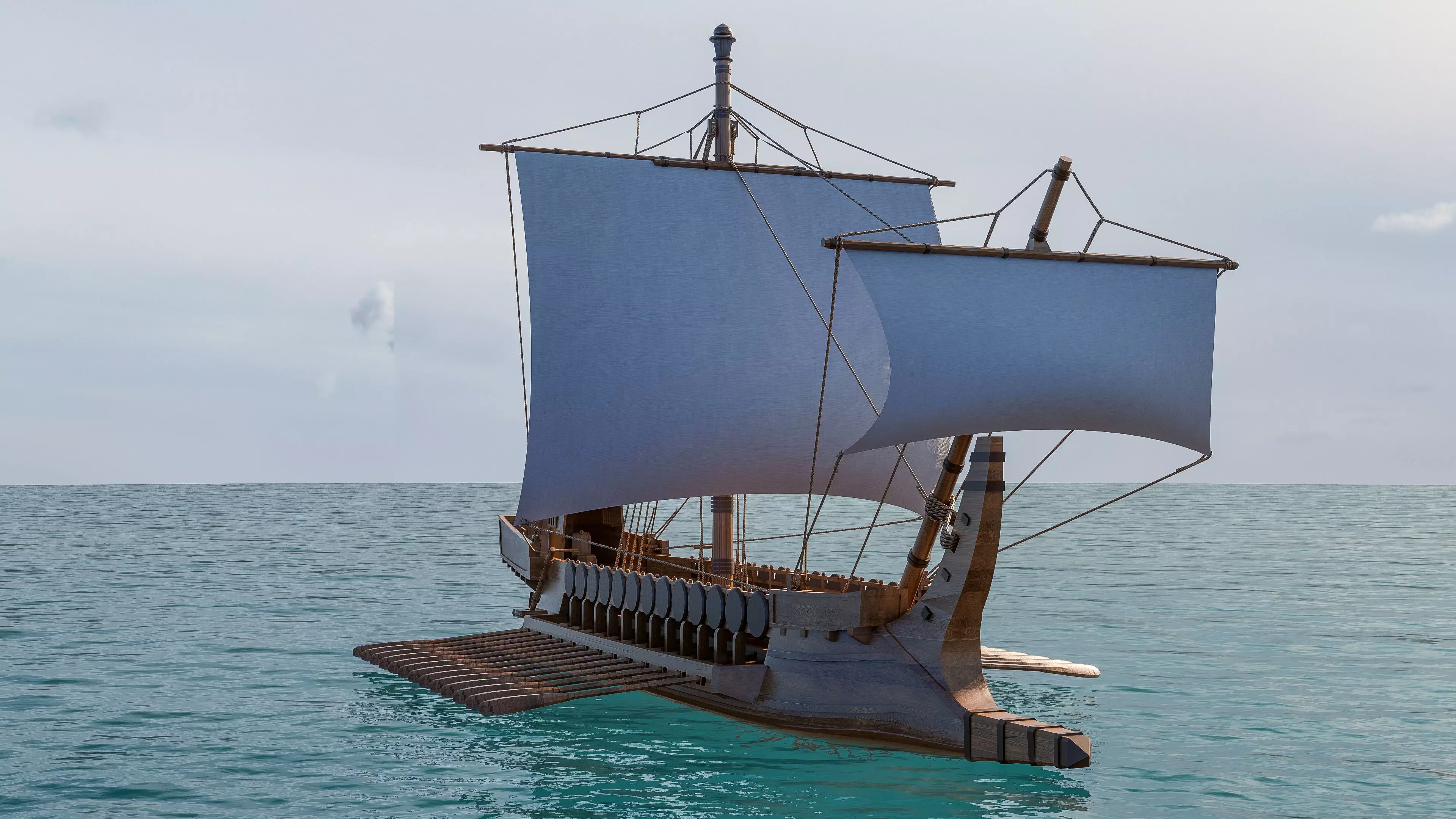 Sailboat 1 Low-poly 3D model_20