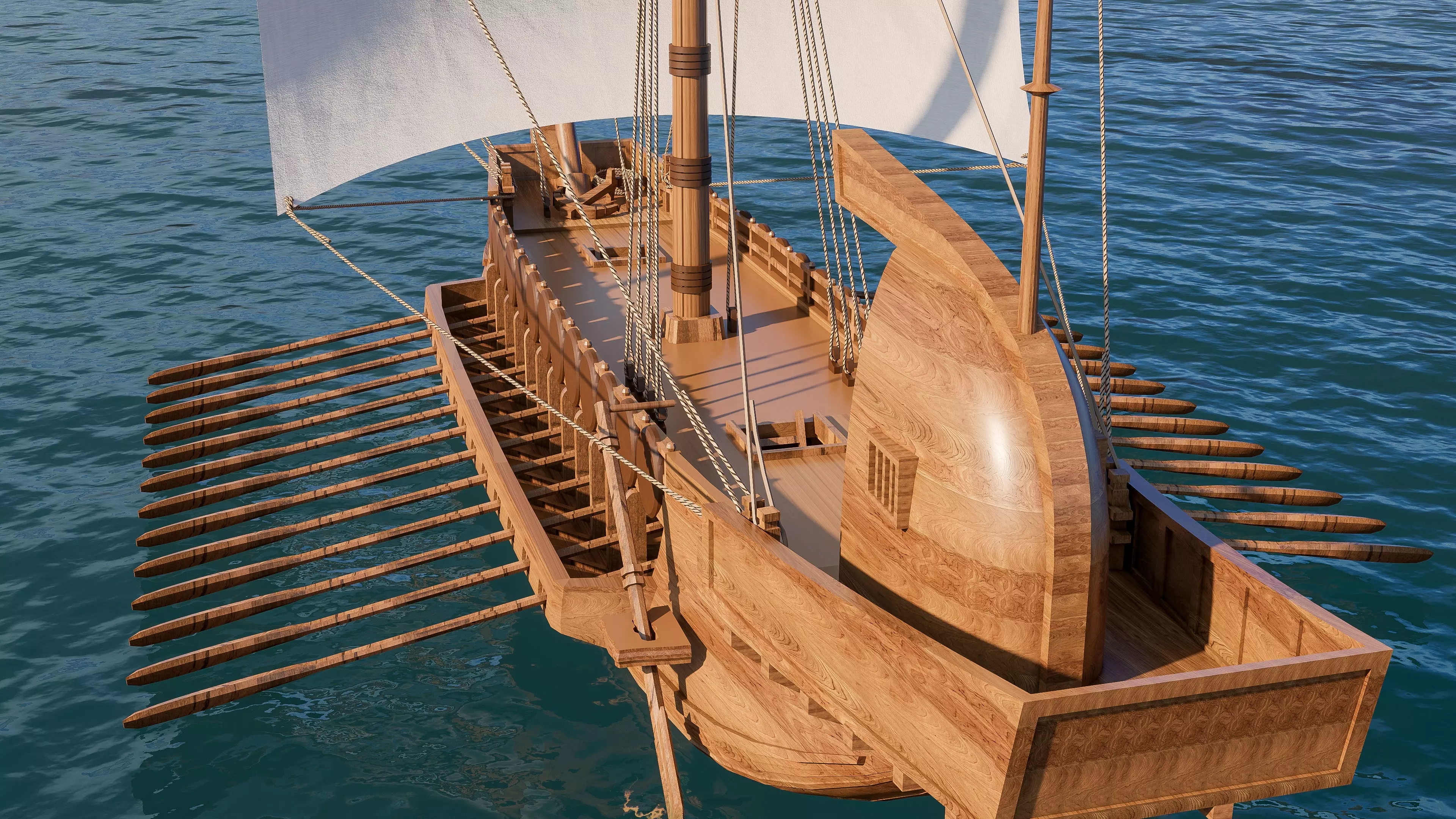 Sailboat 1 Low-poly 3D model_5