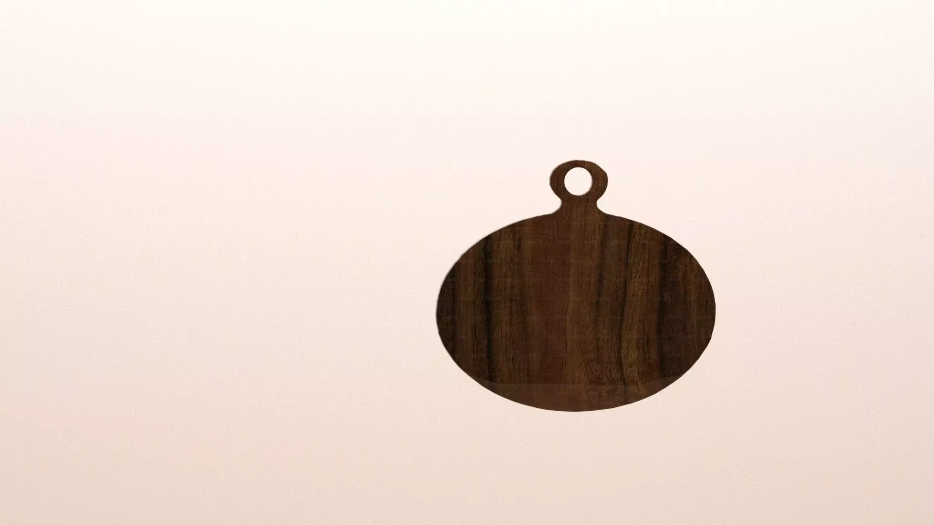 Round Wooden Cutting Board Free 3D model