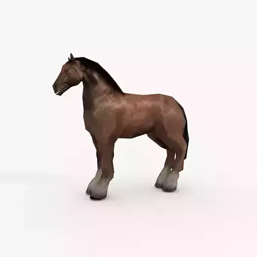 Low Poly Horse Low-poly 3D model