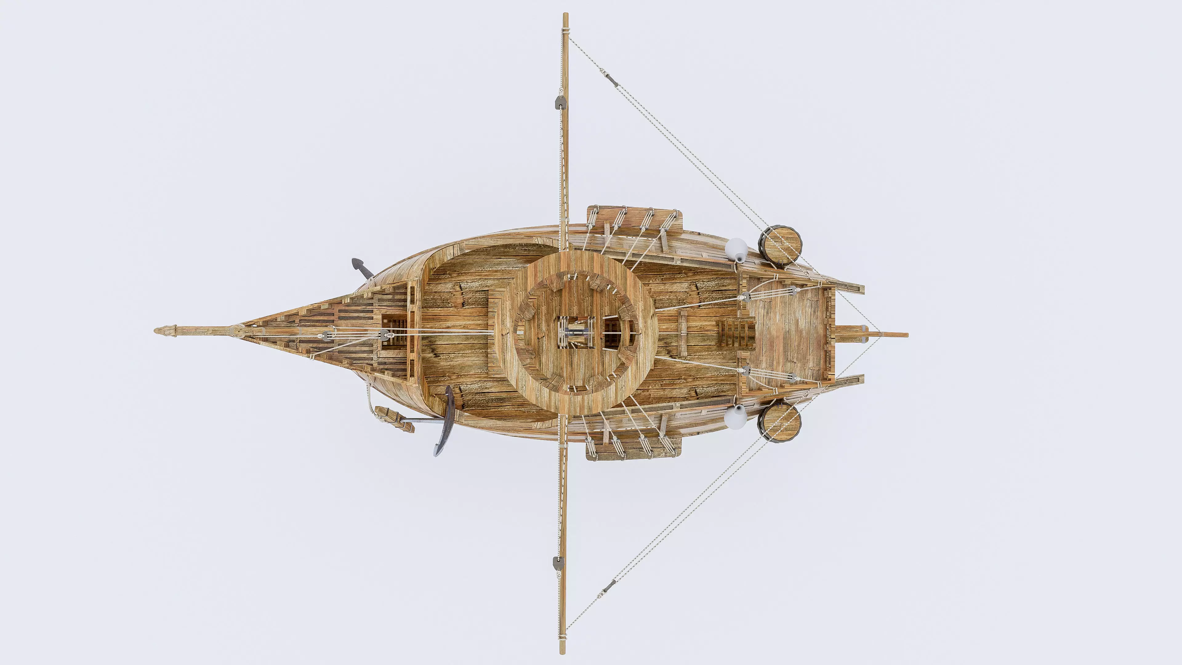 Sailboat 2 Low-poly 3D model_2