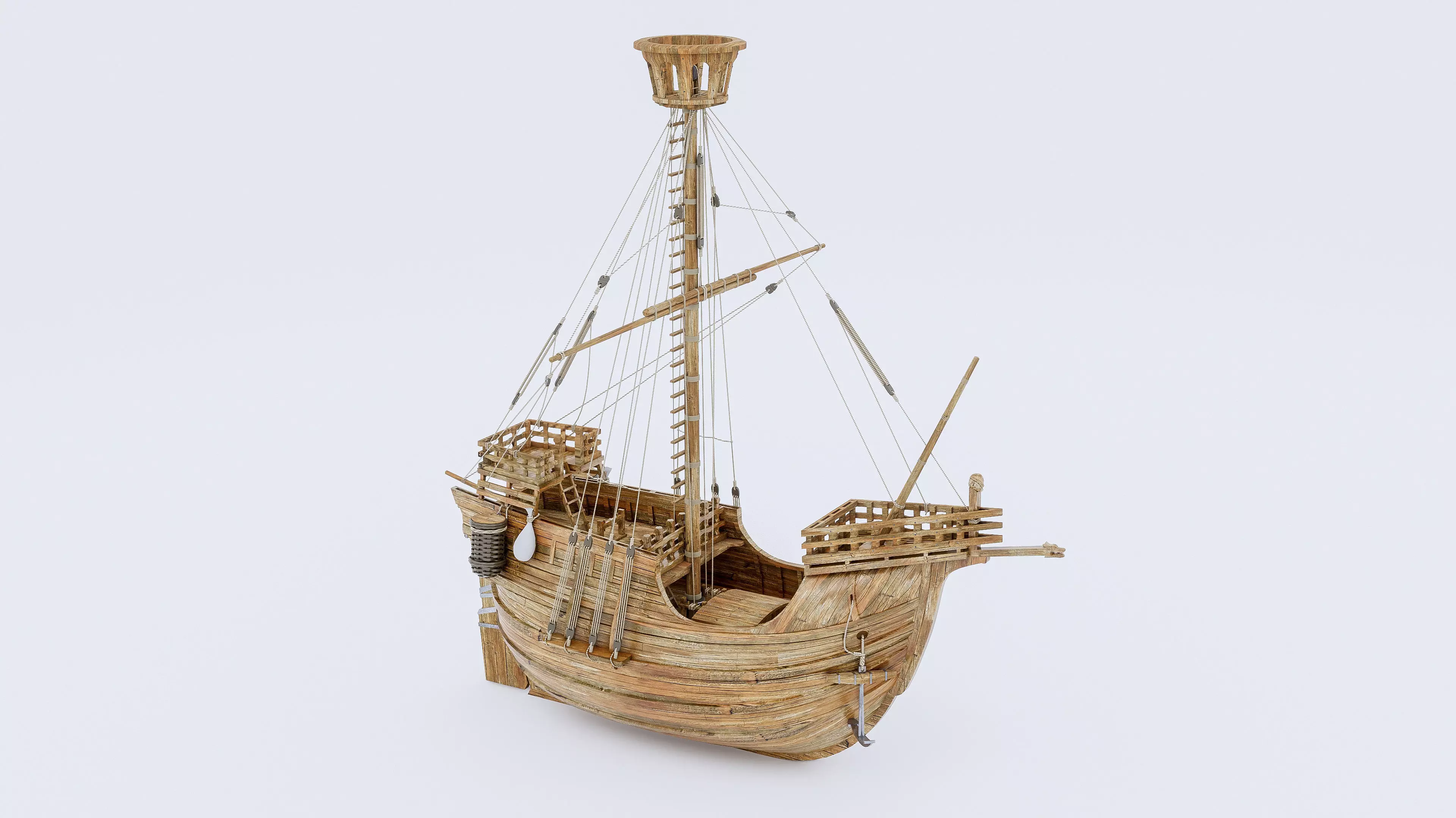 Sailboat 2 Low-poly 3D model_15