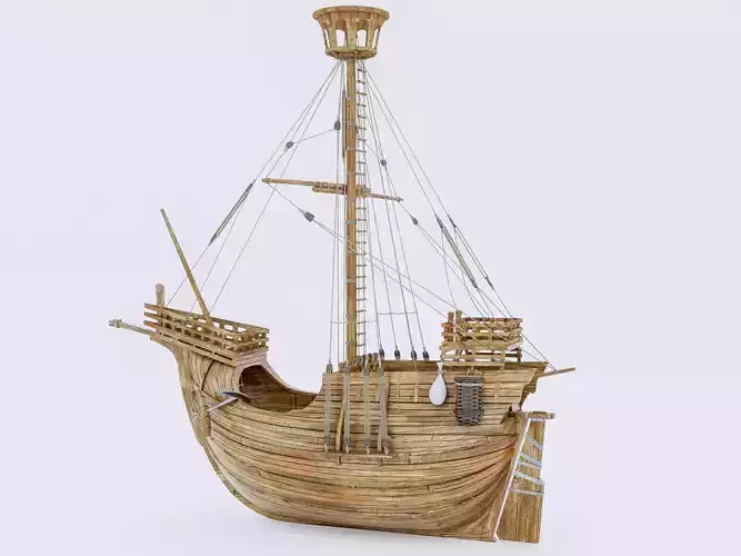 Sailboat 2 Low-poly 3D model Sailboat 2 Low-poly 3D model