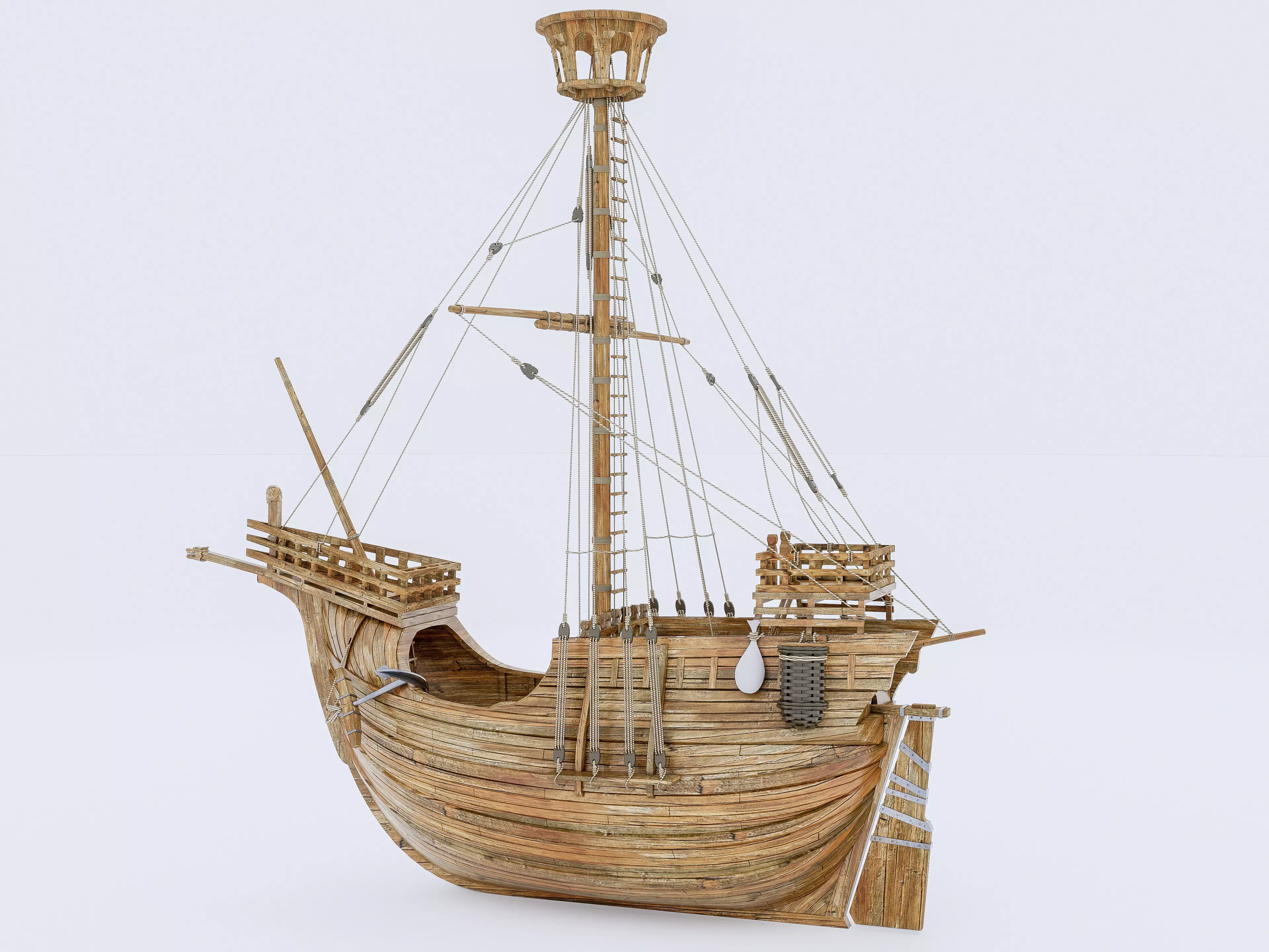 Sailboat 2 Low-poly 3D model_0