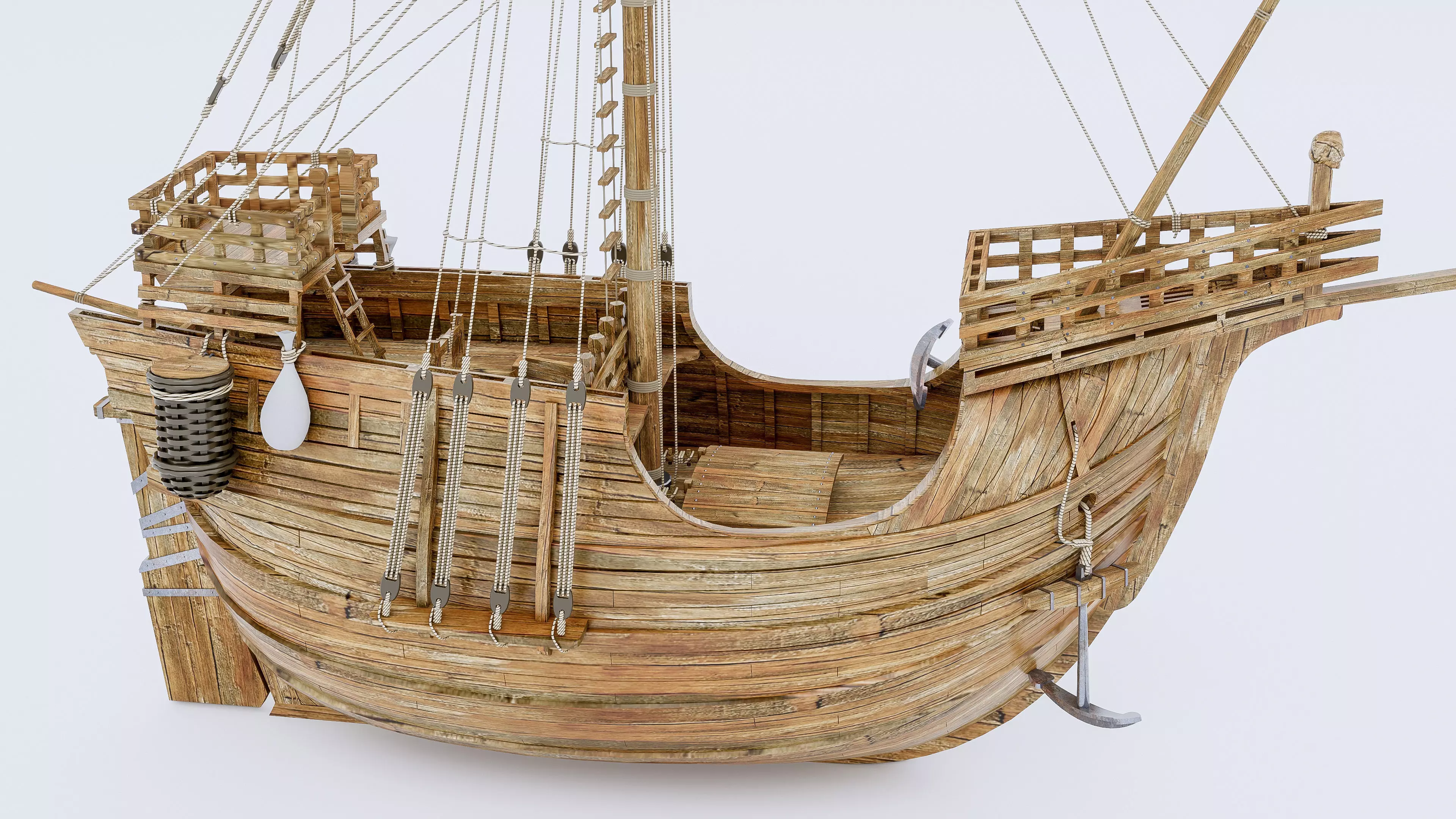 Sailboat 2 Low-poly 3D model_8