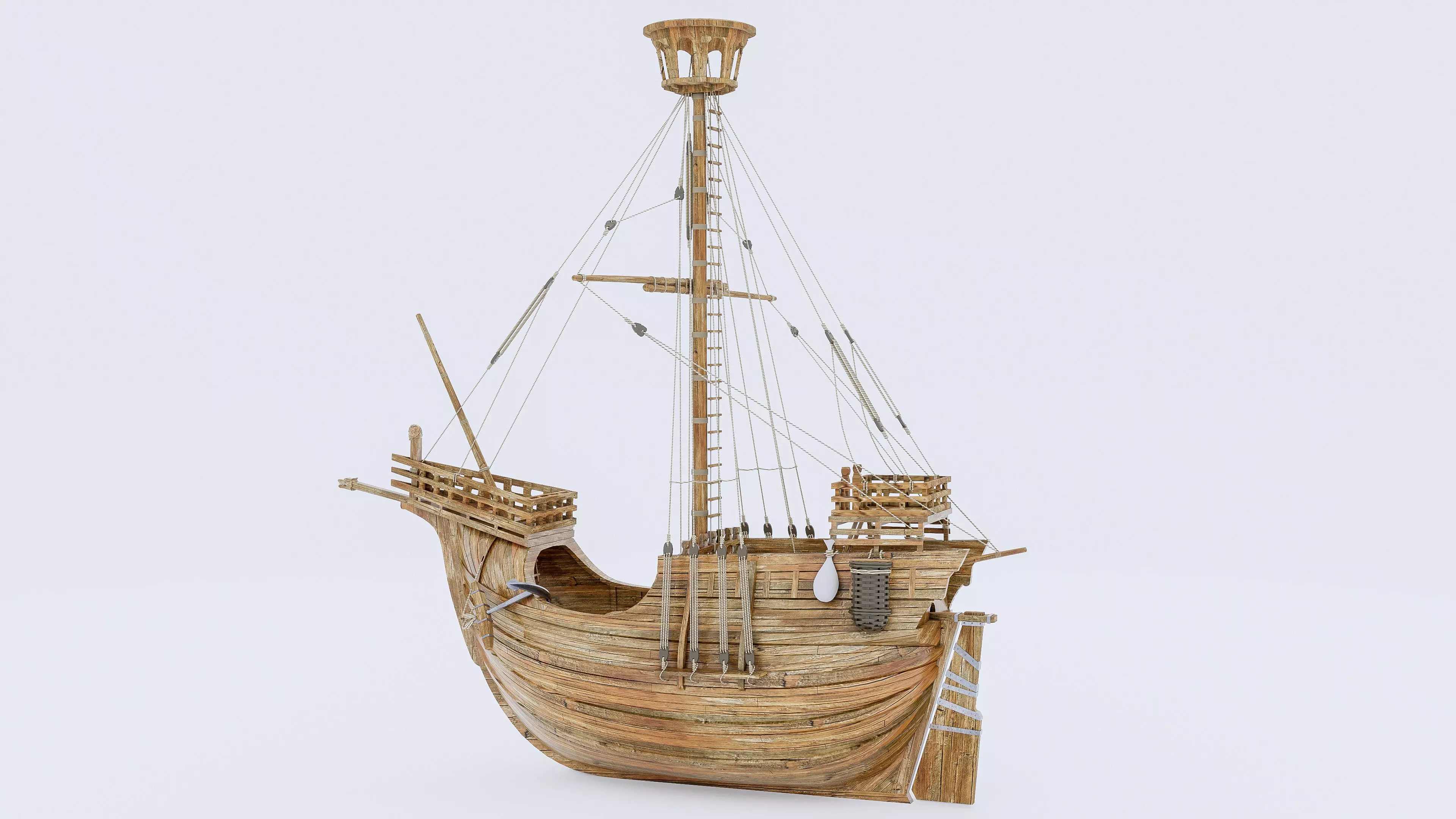 Sailboat 2 Low-poly 3D model_1