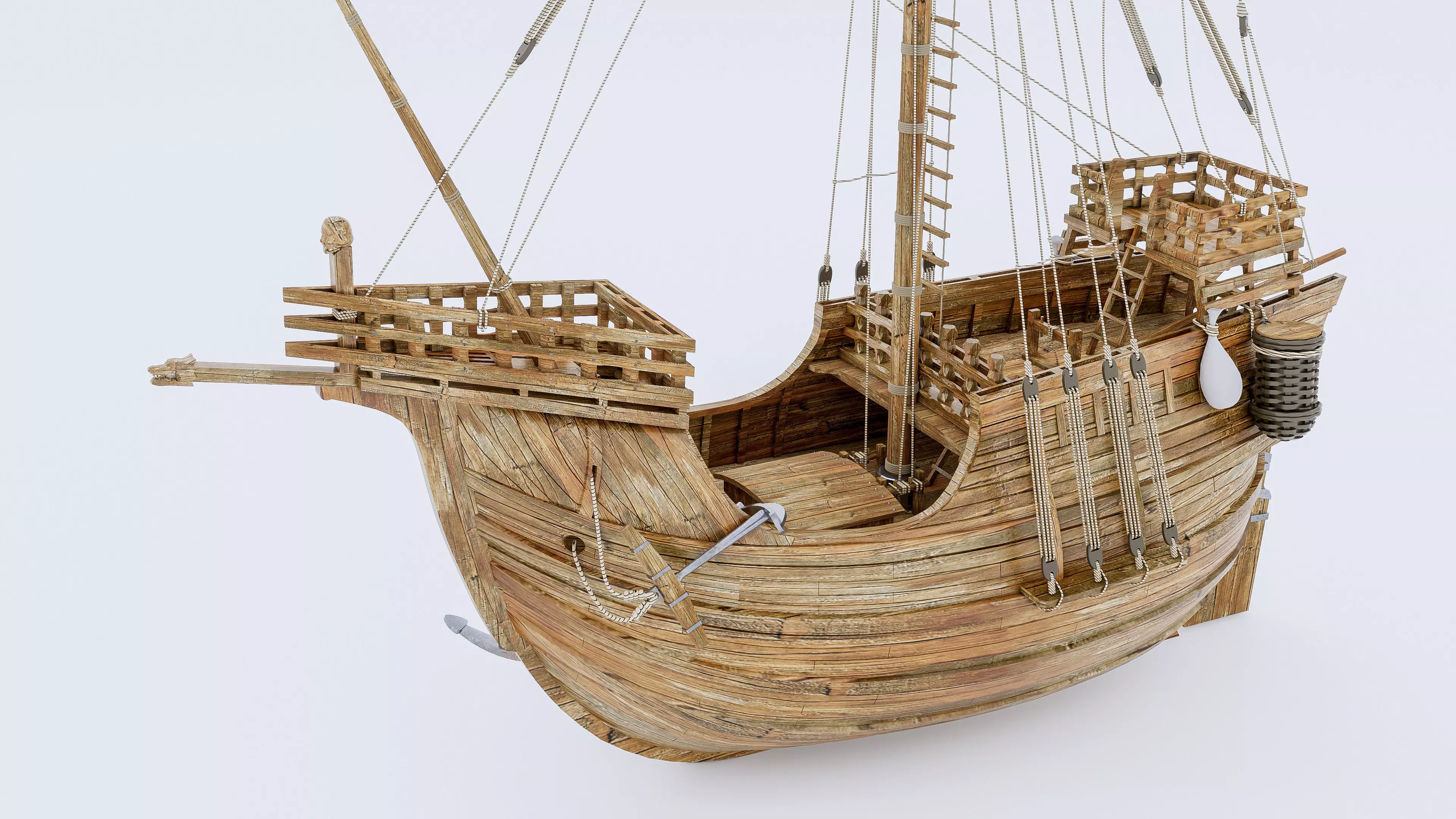 Sailboat 2 Low-poly 3D model_5