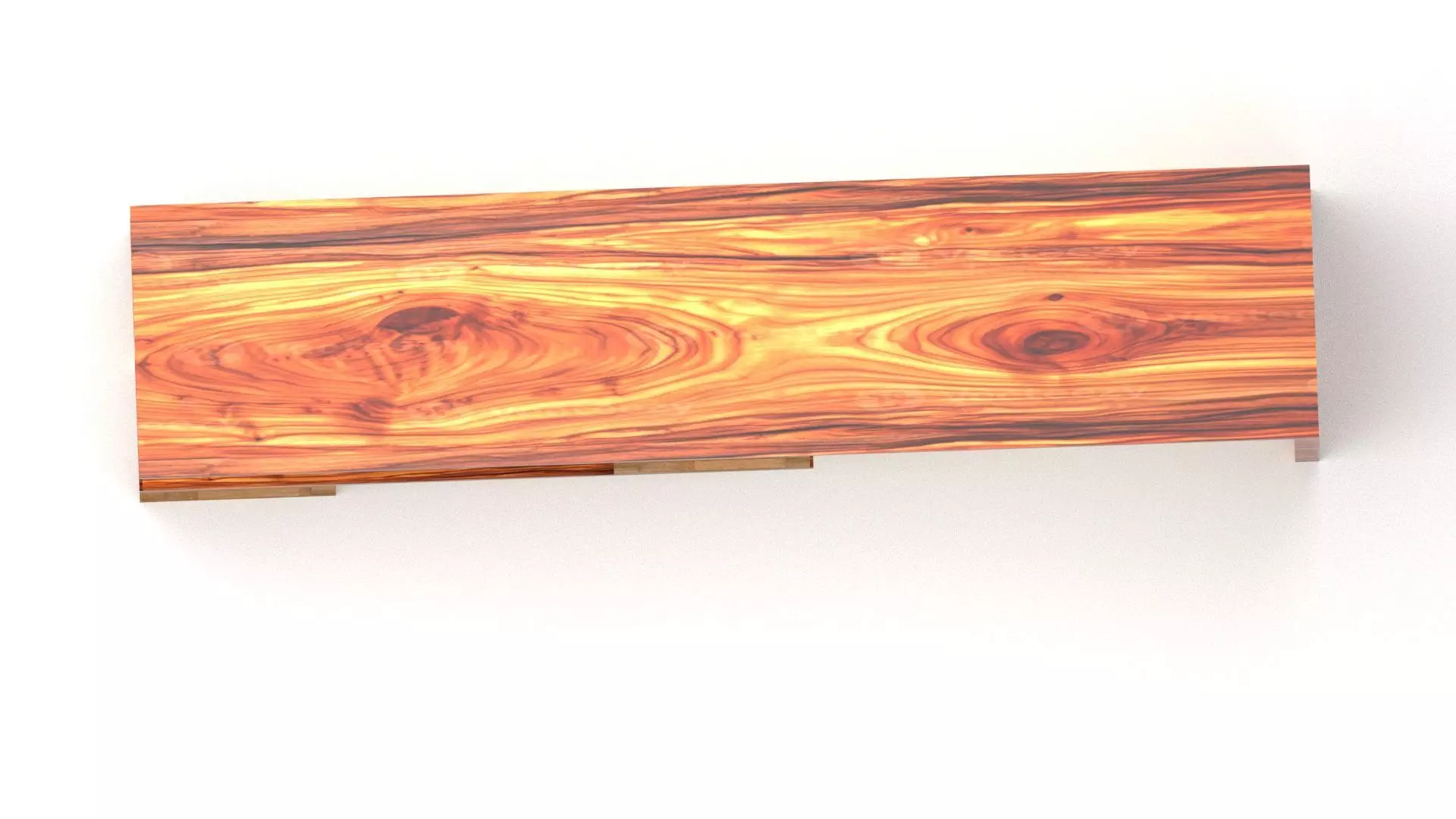 Modern Wooden Console Table with Open Storage Shelves 3D model_3