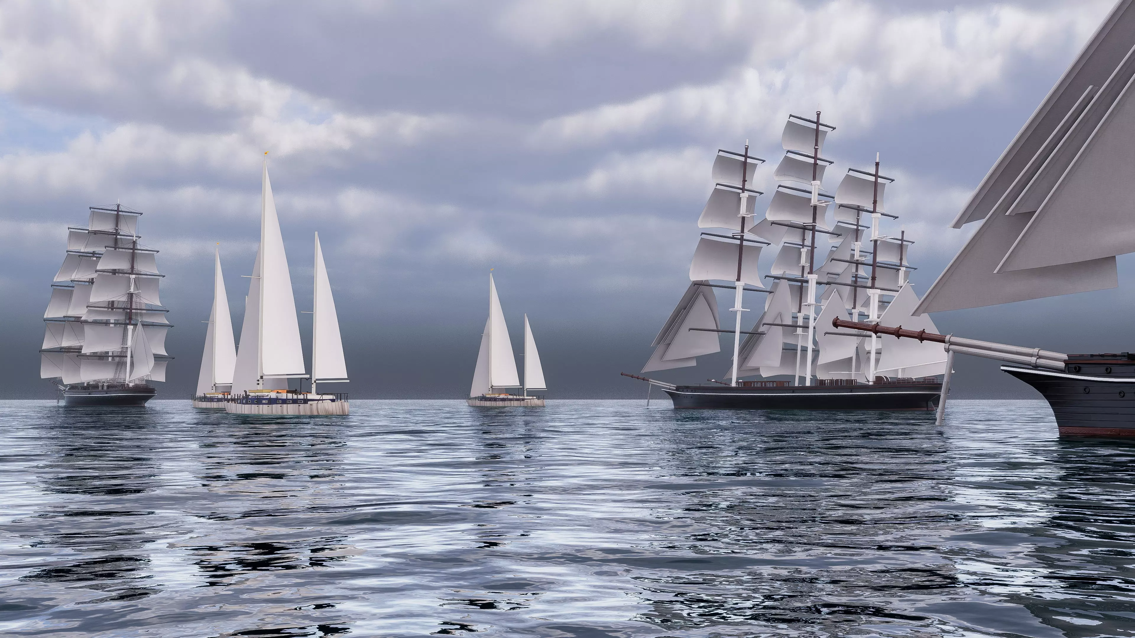 Sea Sailing ships 3D model_13