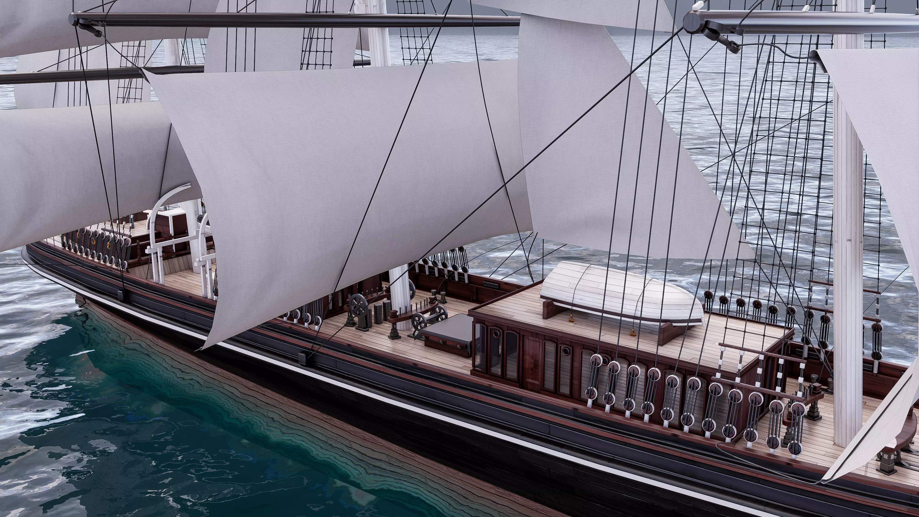 Sea Sailing ships 3D model_5