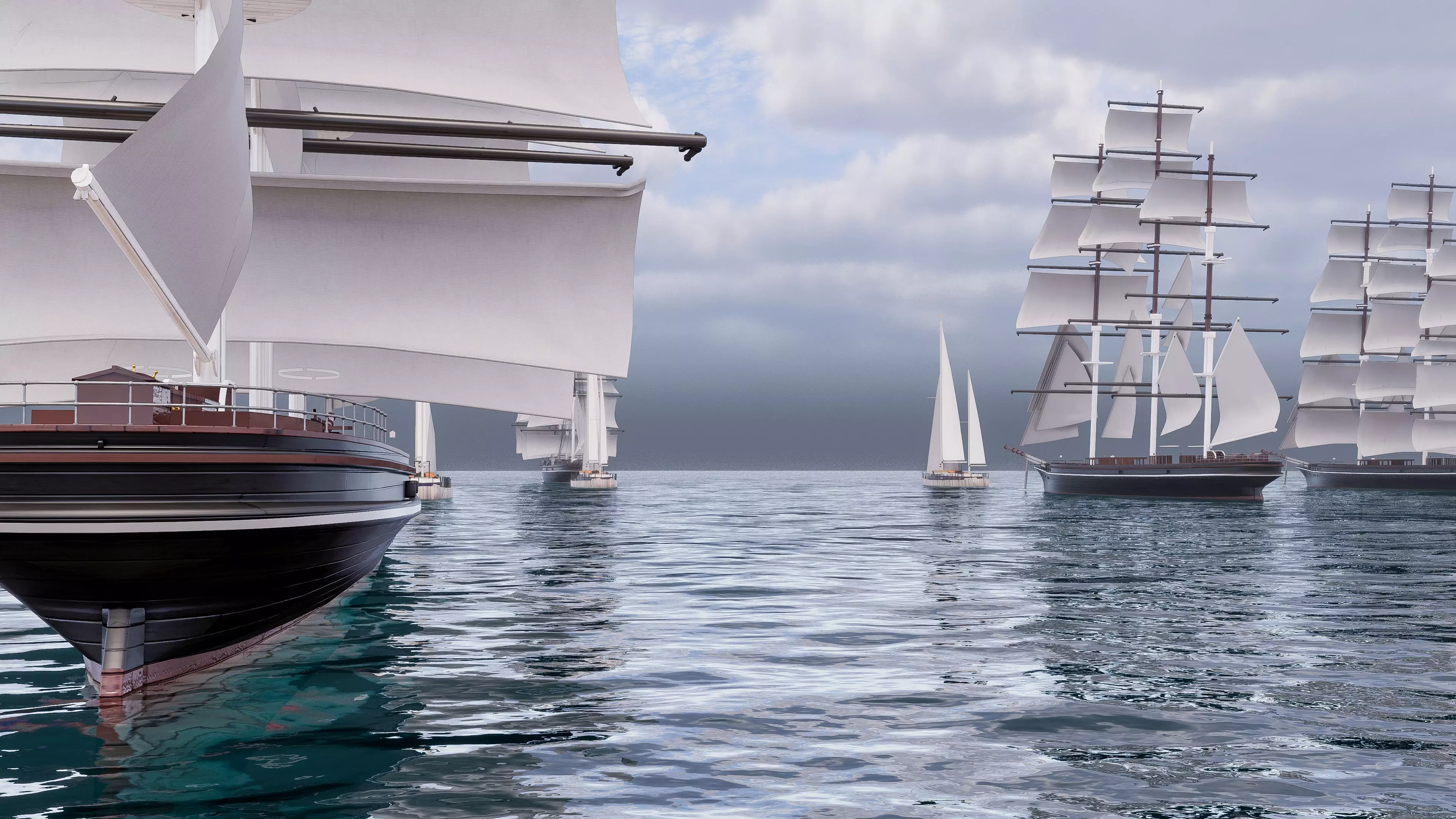 Sea Sailing ships 3D model_12