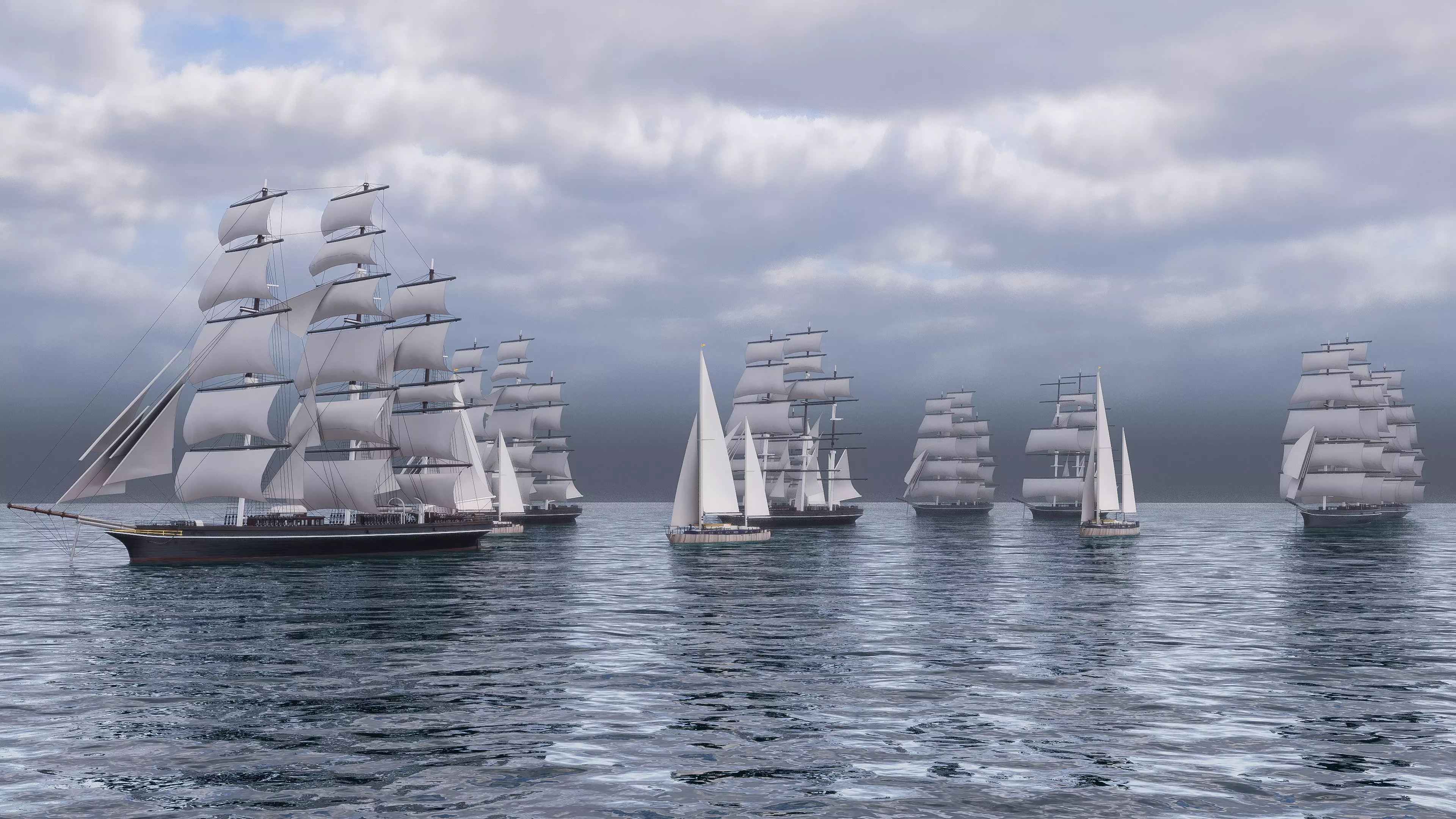Sea Sailing ships 3D model_15