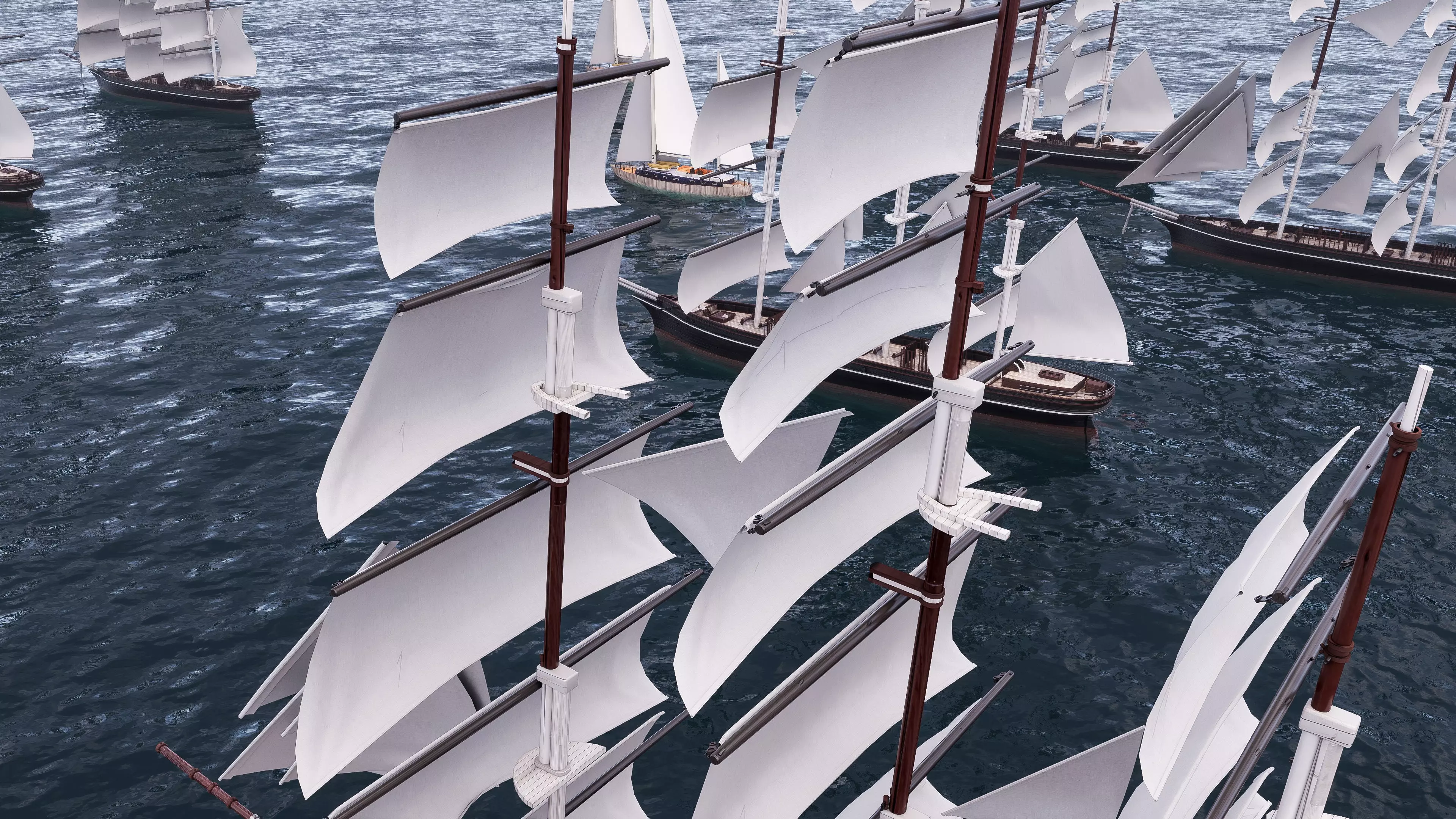 Sea Sailing ships 3D model_10