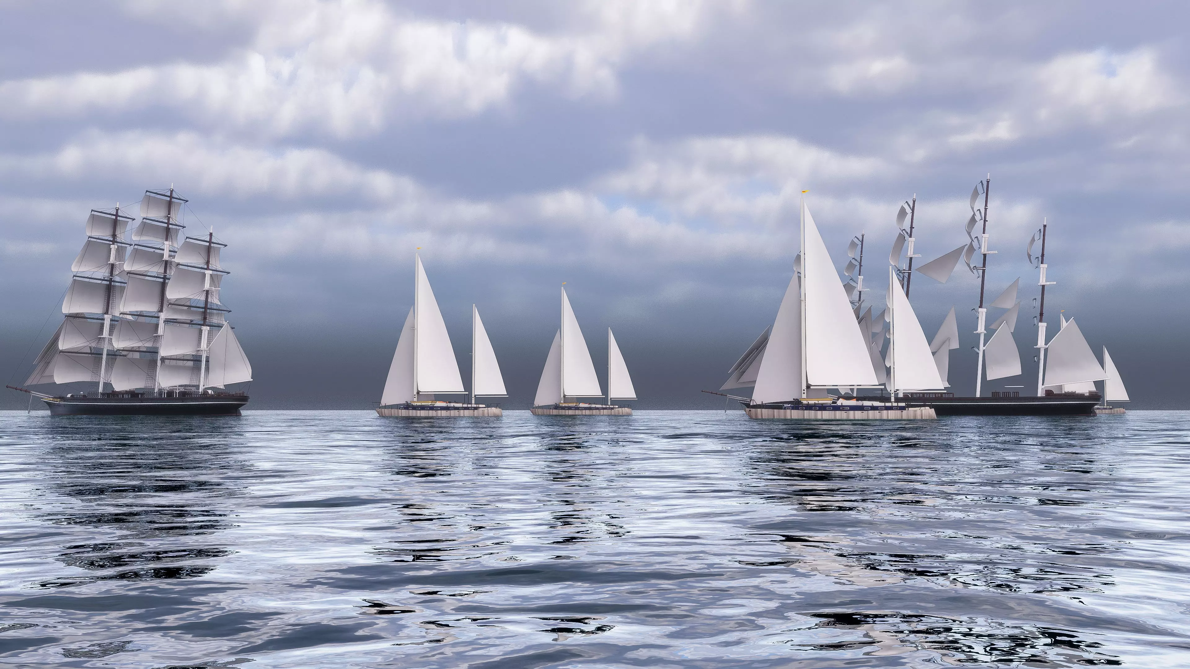 Sea Sailing ships 3D model_14