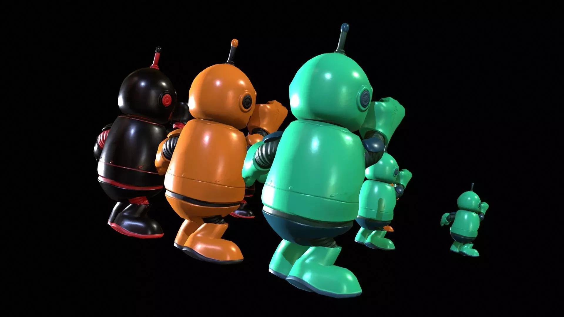 Minirobotic2Pack3 Low-poly 3D model_7