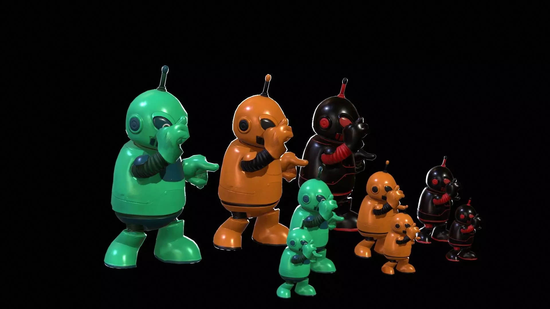 Minirobotic2Pack3 Low-poly 3D model_14