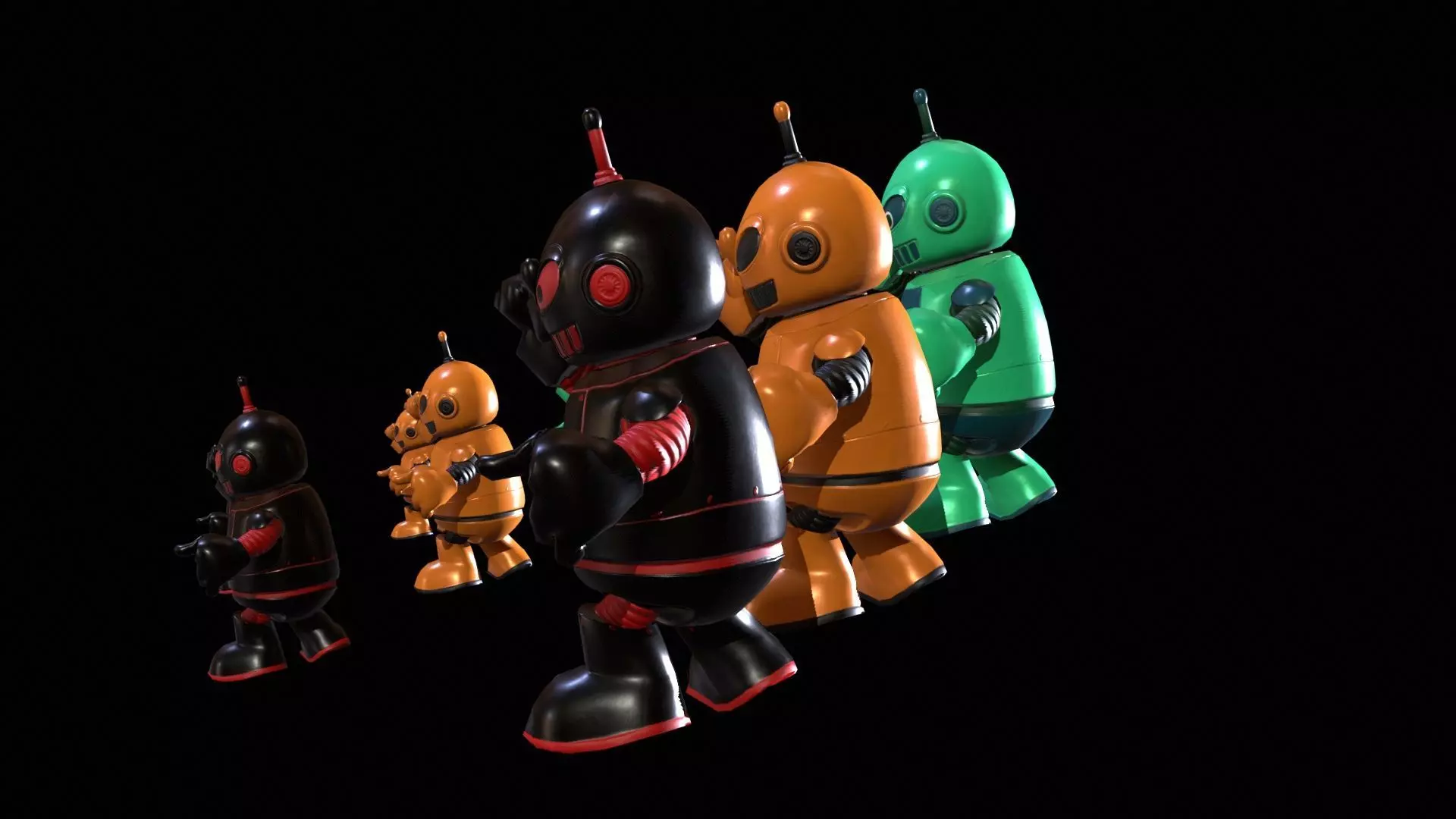 Minirobotic2Pack3 Low-poly 3D model_6