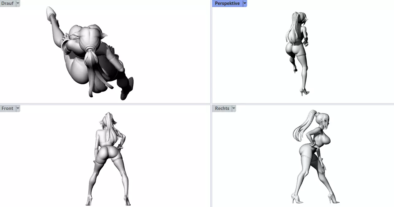 sexy Anime Girl 3D print model_3