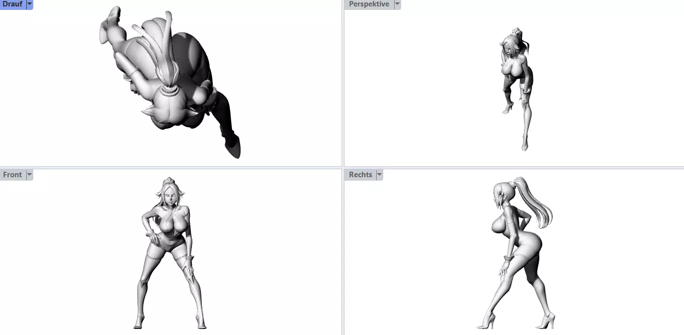 sexy Anime Girl 3D print model_4