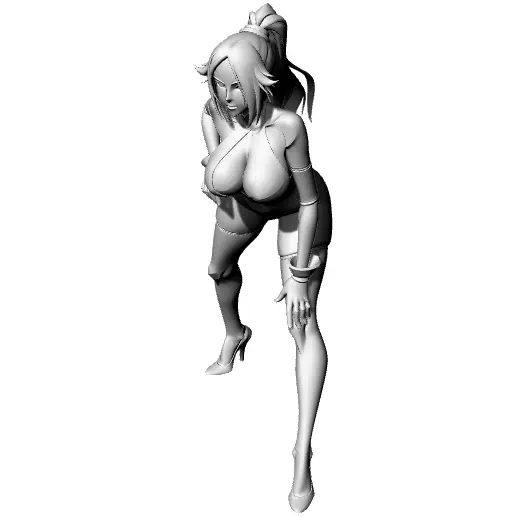 sexy Anime Girl 3D print model_2