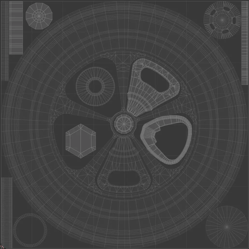 American Racing VN500 Car Rim 3D model_14