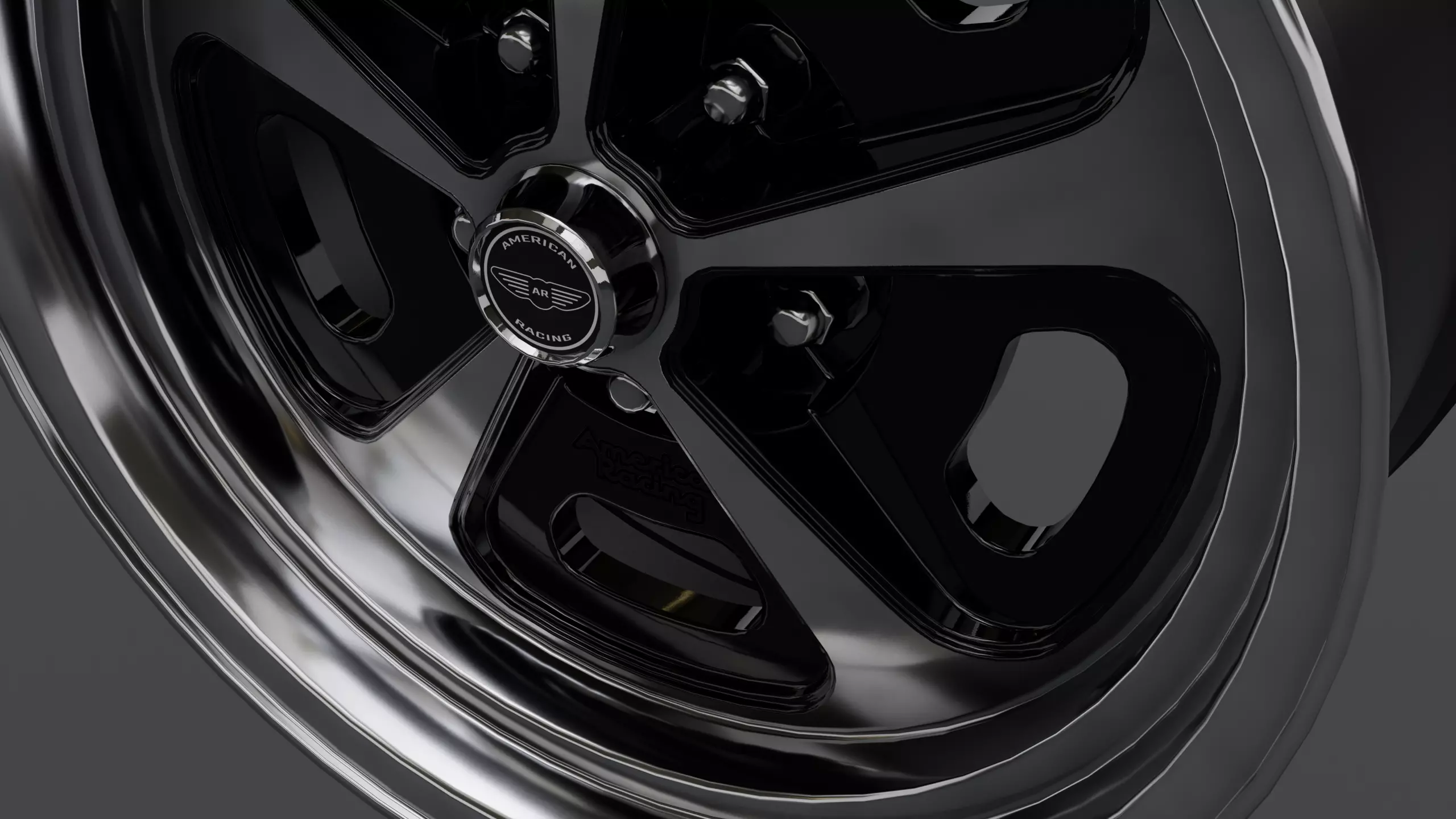 American Racing VN500 Car Rim 3D model_3