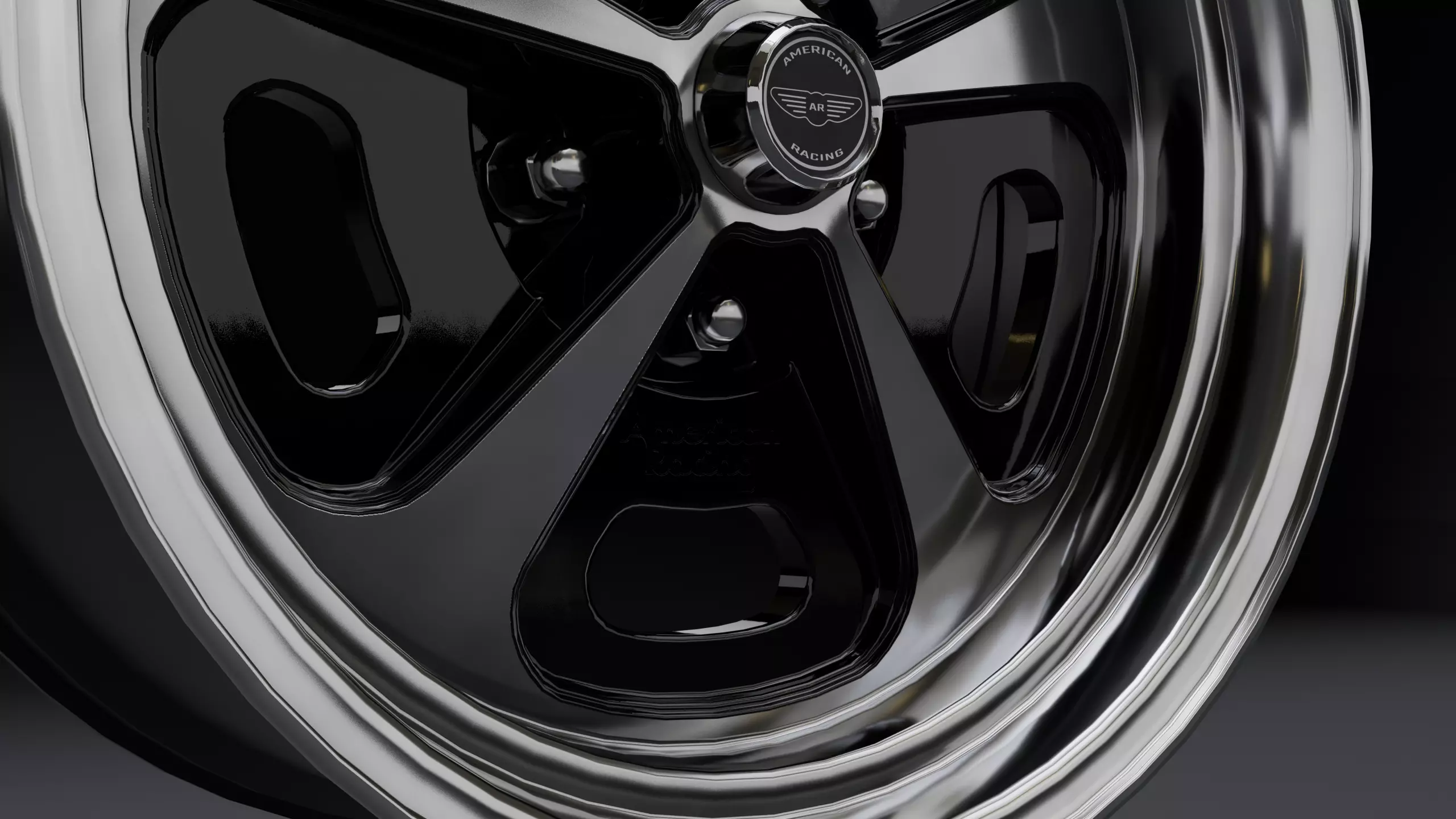 American Racing VN500 Car Rim 3D model_4