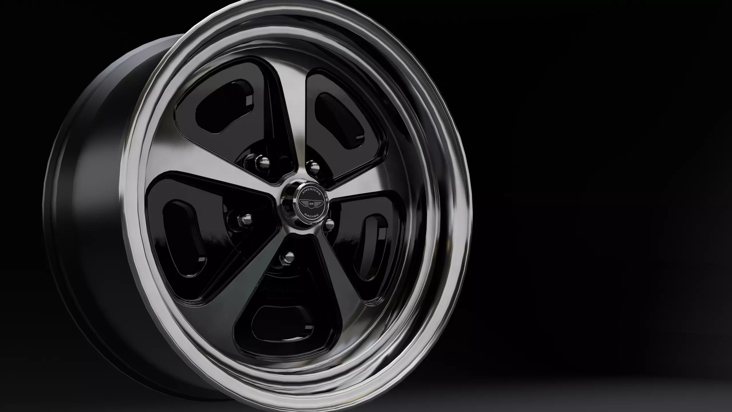 American Racing VN500 Car Rim 3D model_2