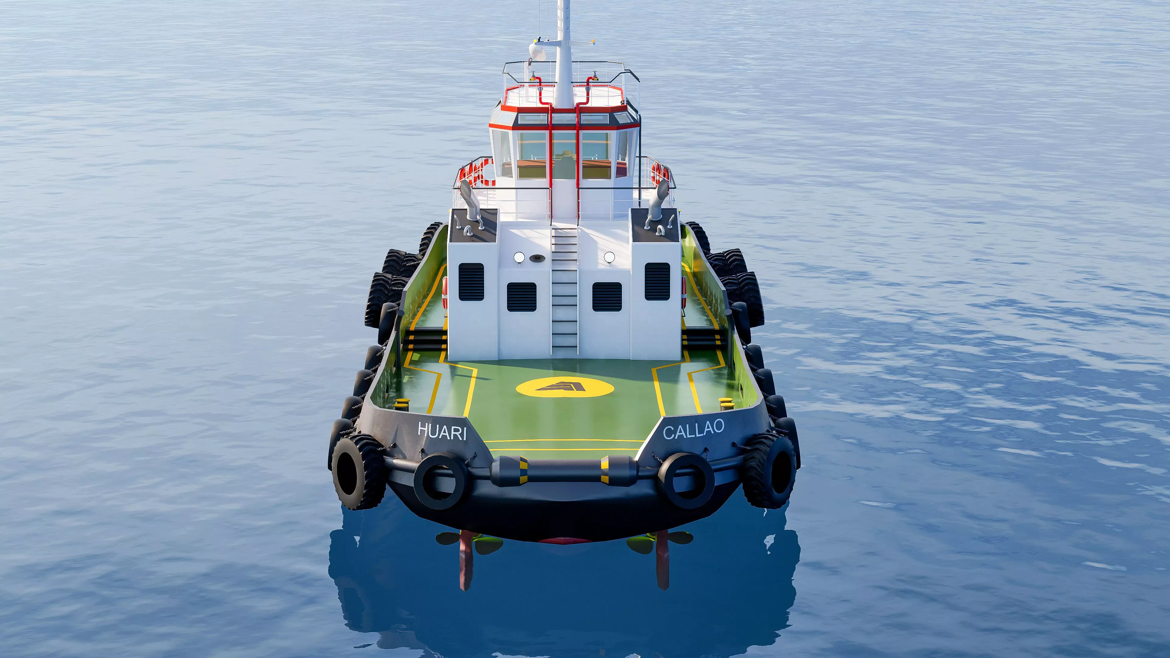 Tugboat workboat 3D model_8