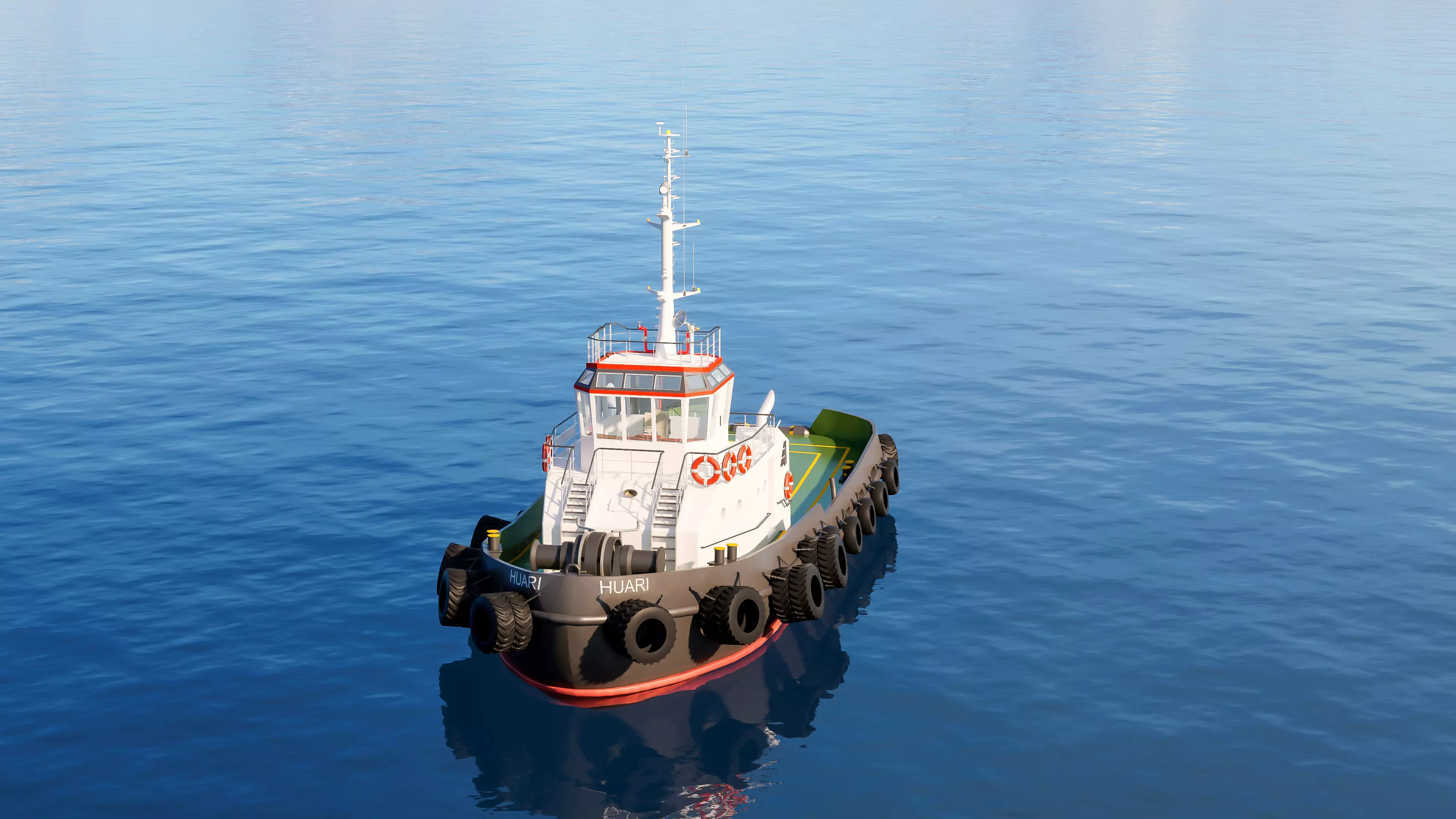 Tugboat workboat 3D model_18