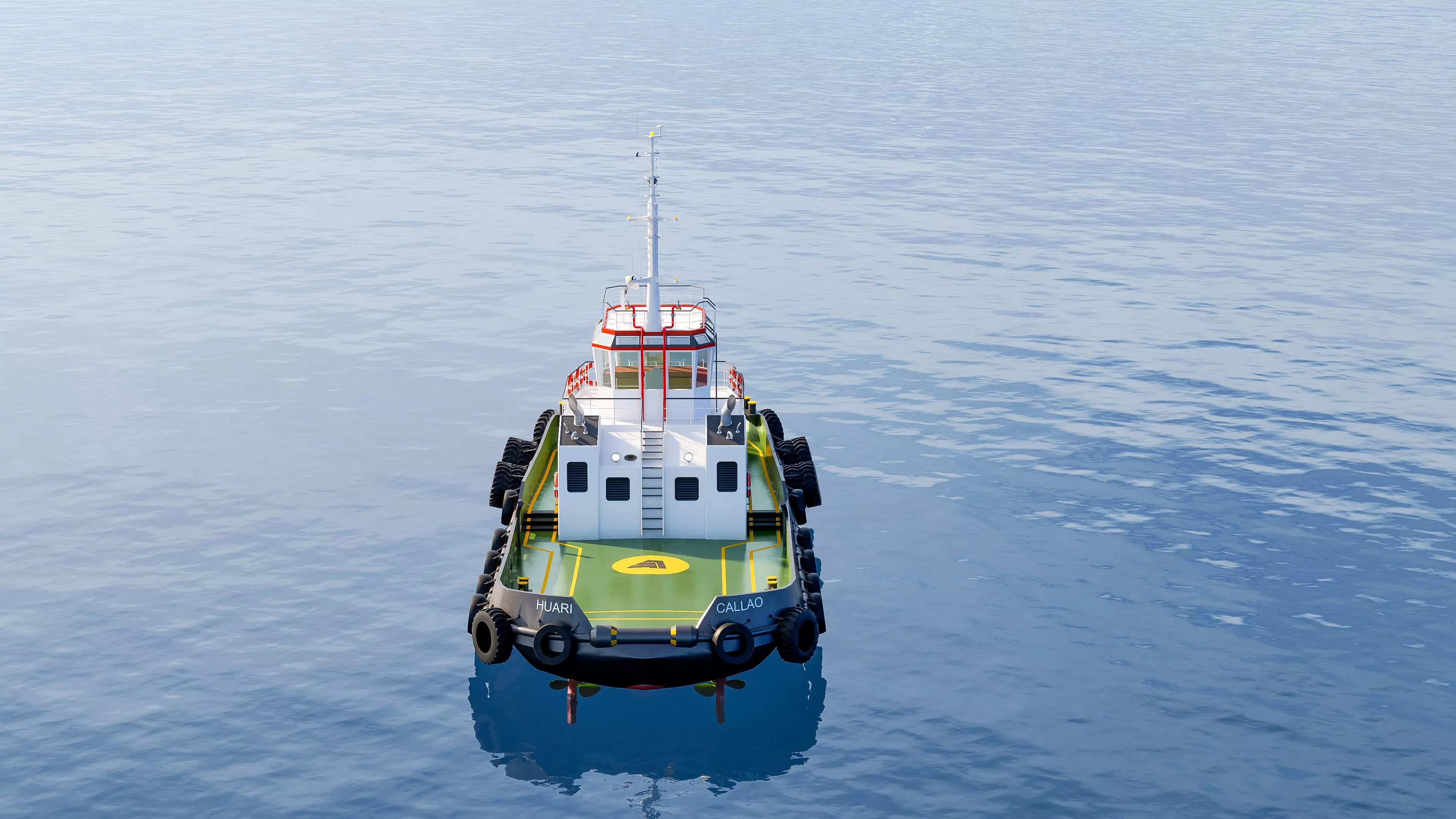 Tugboat workboat 3D model_12