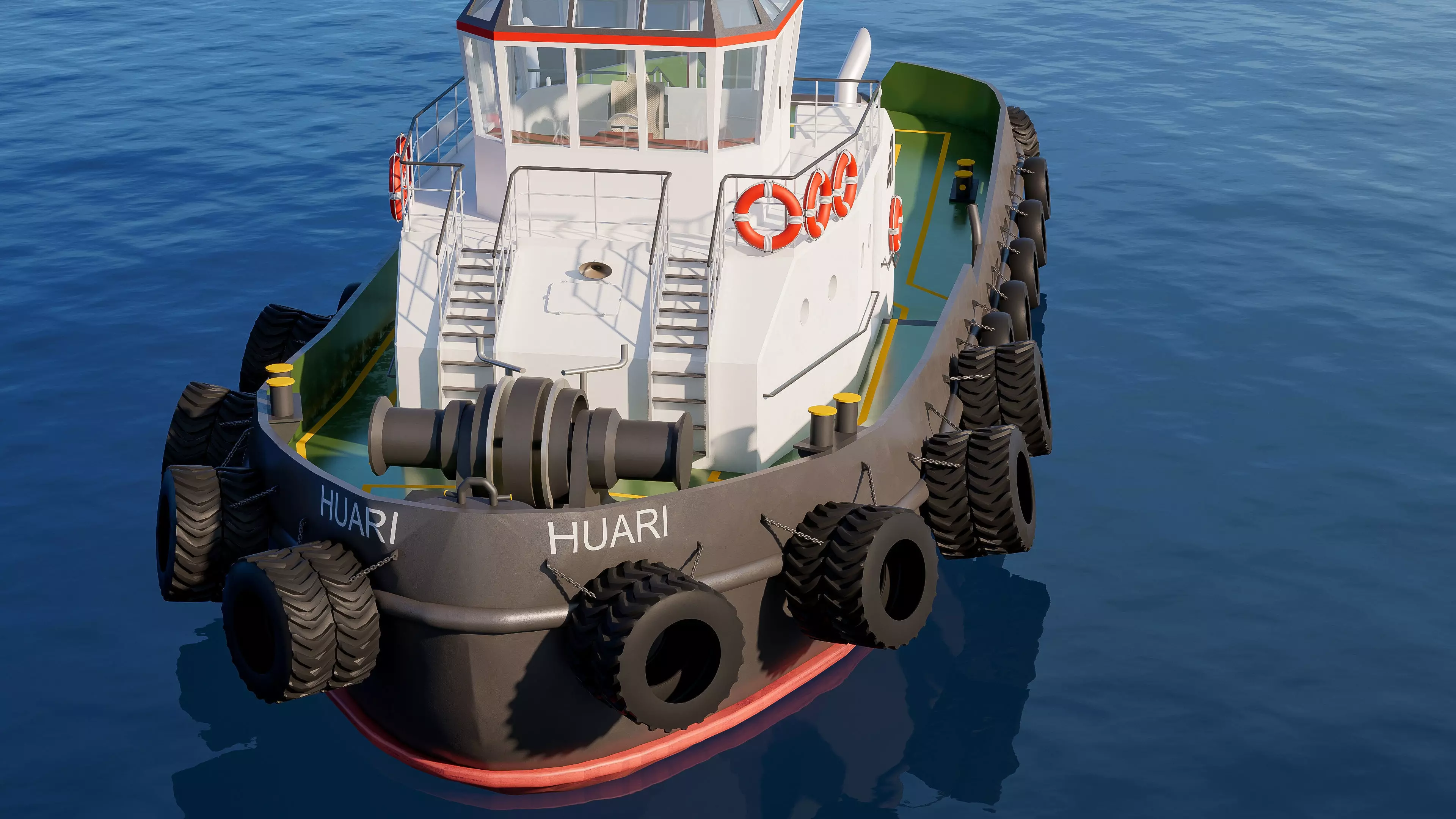Tugboat workboat 3D model_5