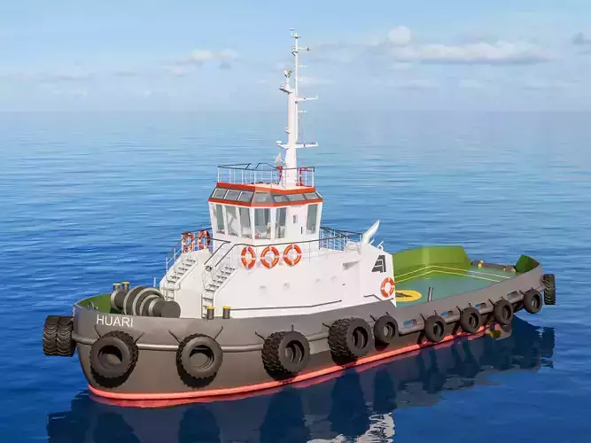 Tugboat workboat 3D model