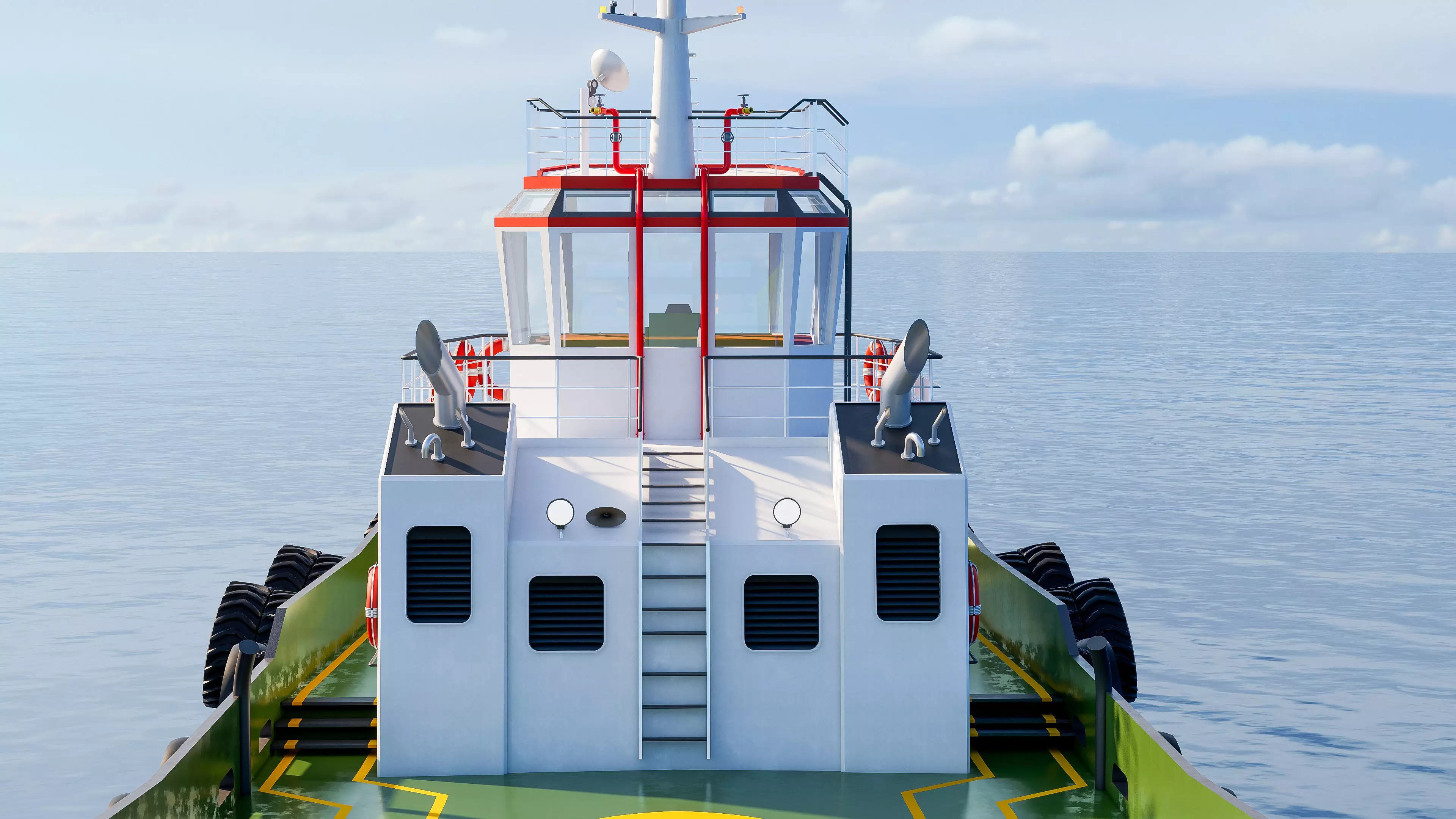 Tugboat workboat 3D model_3