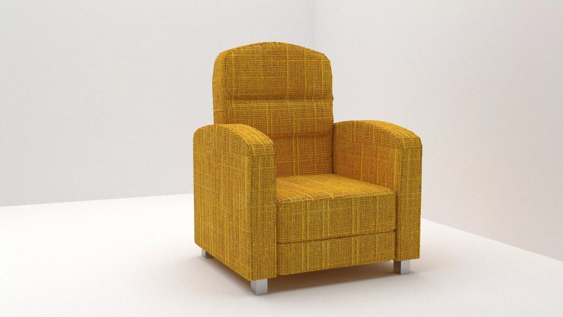 Modern Fabric Armchair Free 3D model