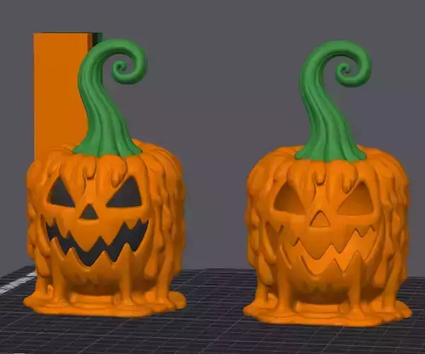 melted pumpkin 3D print model melted pumpkin 3D print model