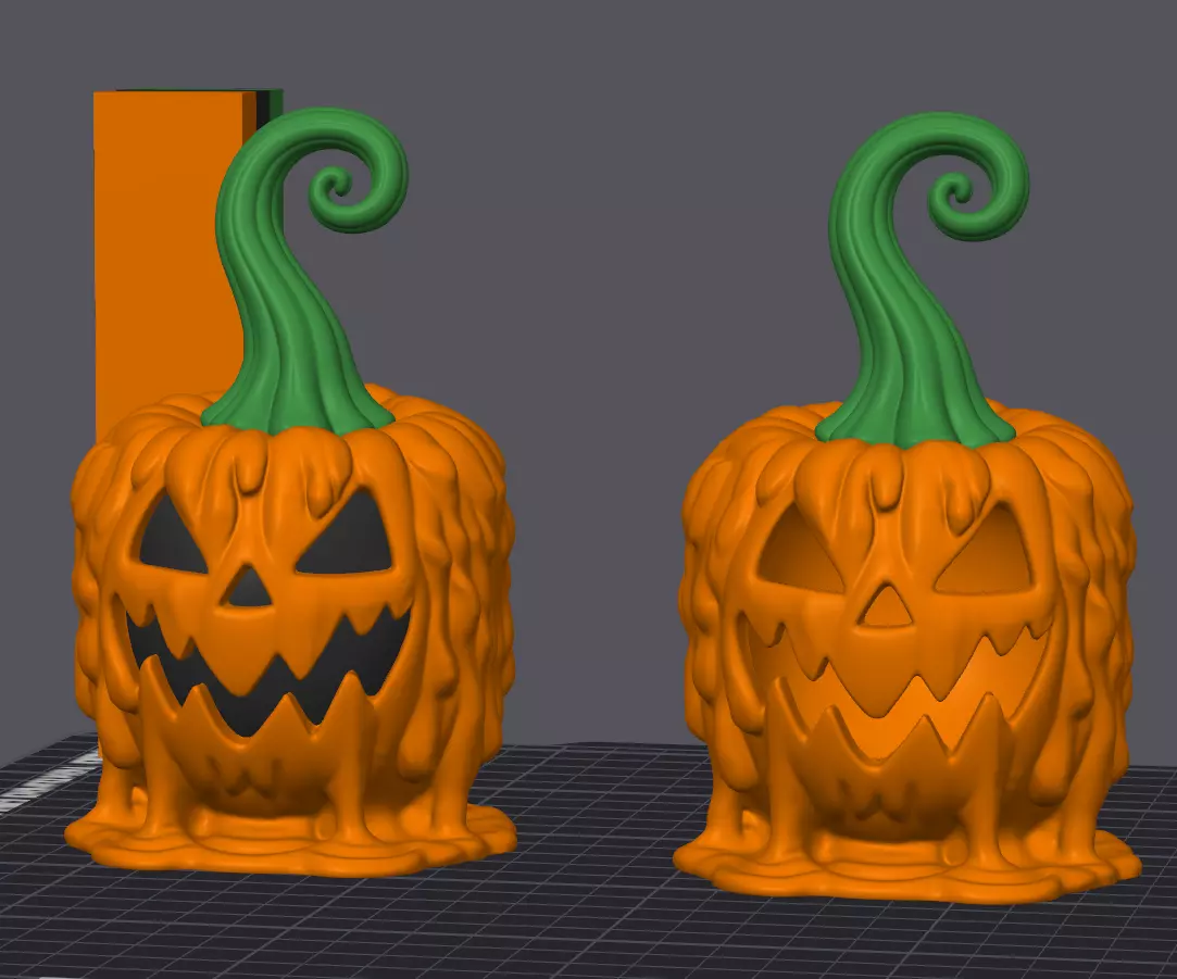 melted pumpkin 3D print model_0